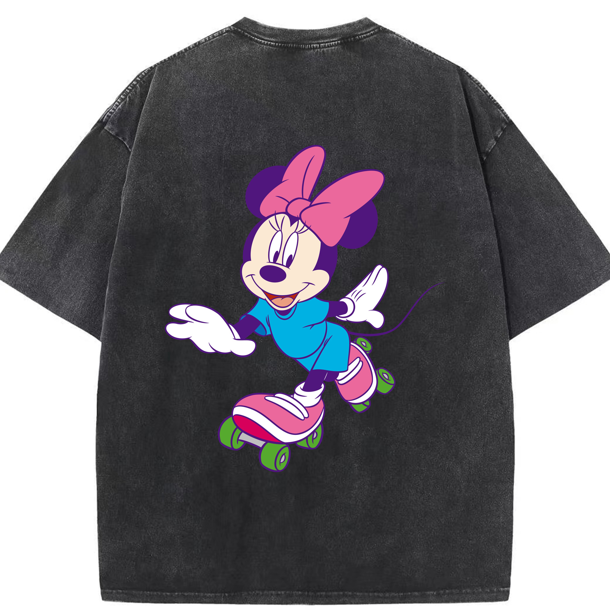 （画像用） ミッキーマウス Mickey Mouse 綿100% ヴィンテージ風 半袖Tシャツ（背面プリント）