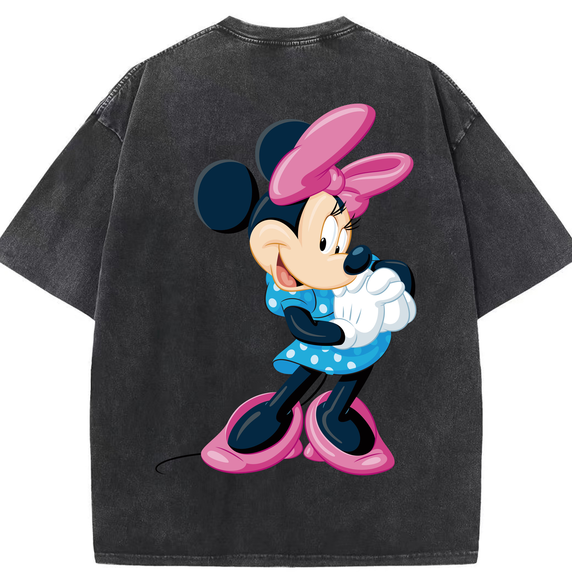 （画像用） ミッキーマウス Mickey Mouse 綿100% ヴィンテージ風 半袖Tシャツ（背面プリント）