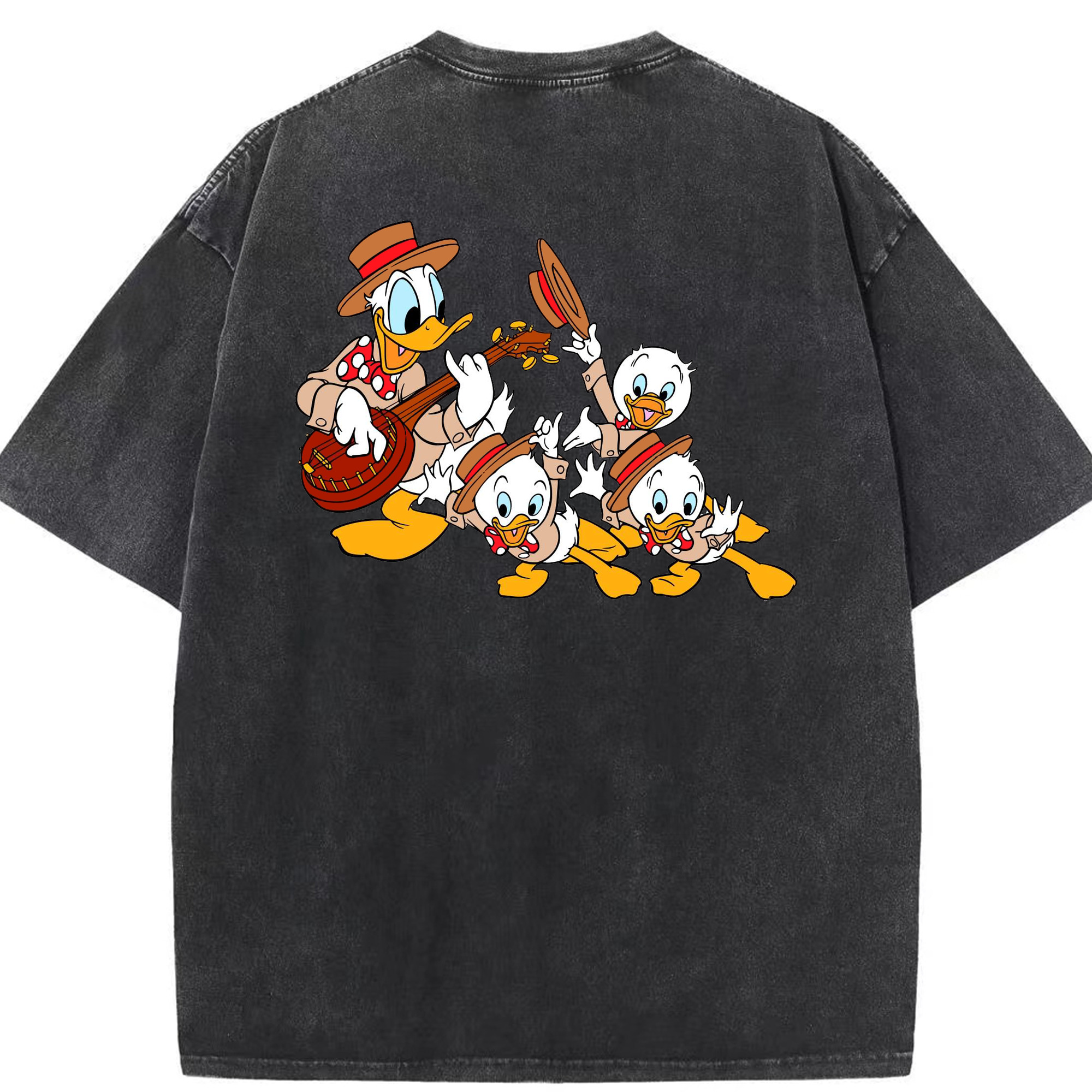 （画像用） ミッキーマウス Mickey Mouse 綿100% ヴィンテージ風 半袖Tシャツ（背面プリント）