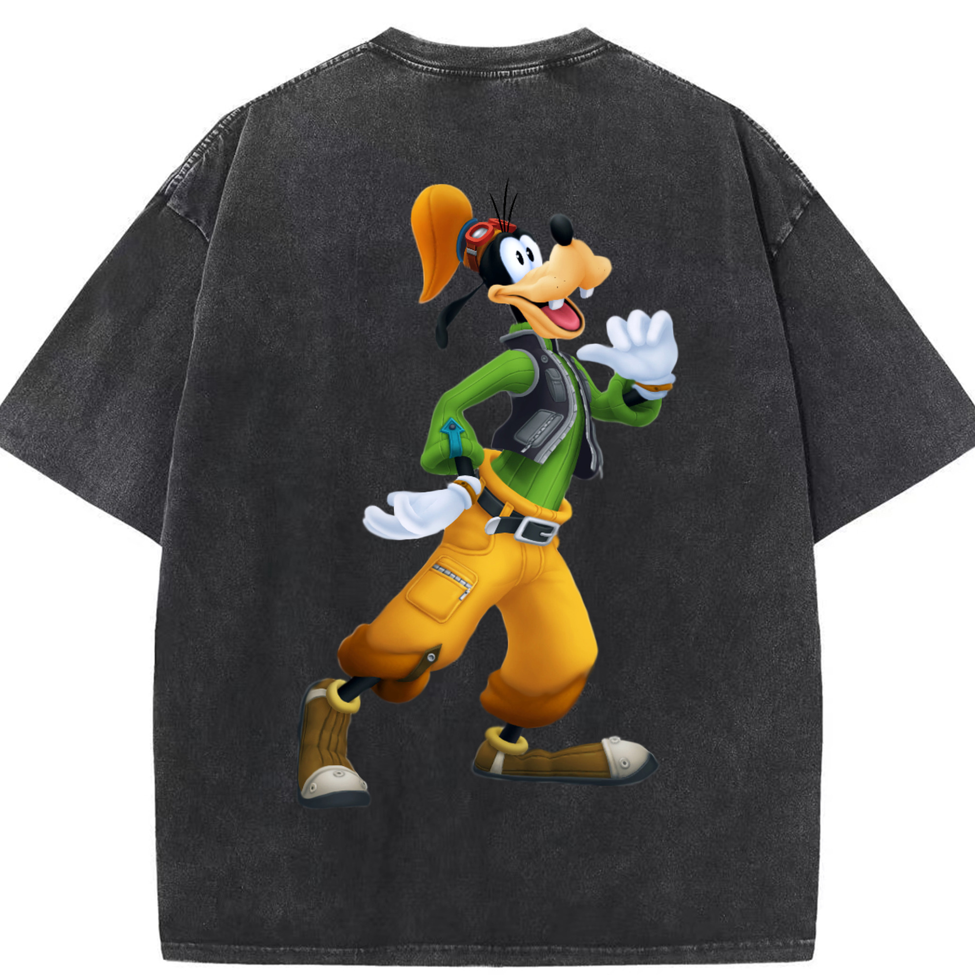（画像用） ミッキーマウス Mickey Mouse 綿100% ヴィンテージ風 半袖Tシャツ（背面プリント）