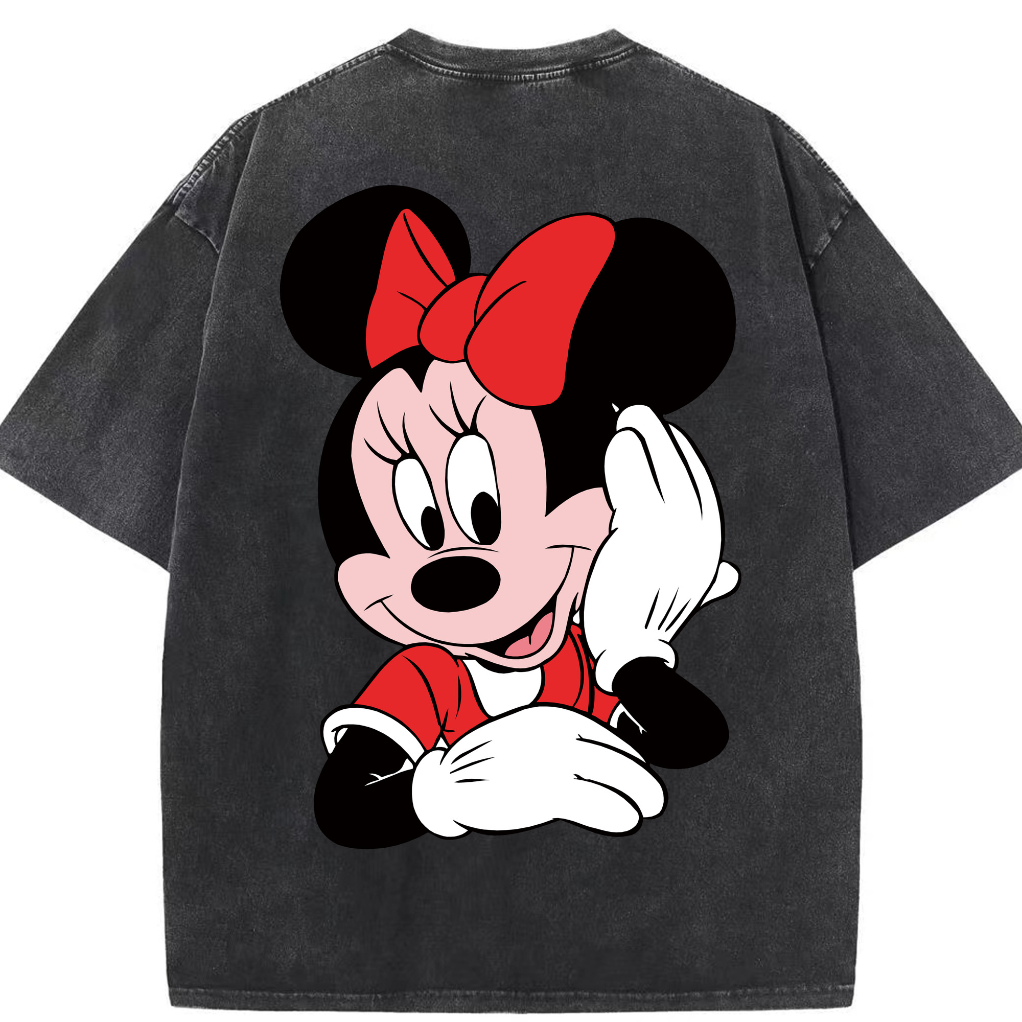 （画像用） ミッキーマウス Mickey Mouse 綿100% ヴィンテージ風 半袖Tシャツ（背面プリント）