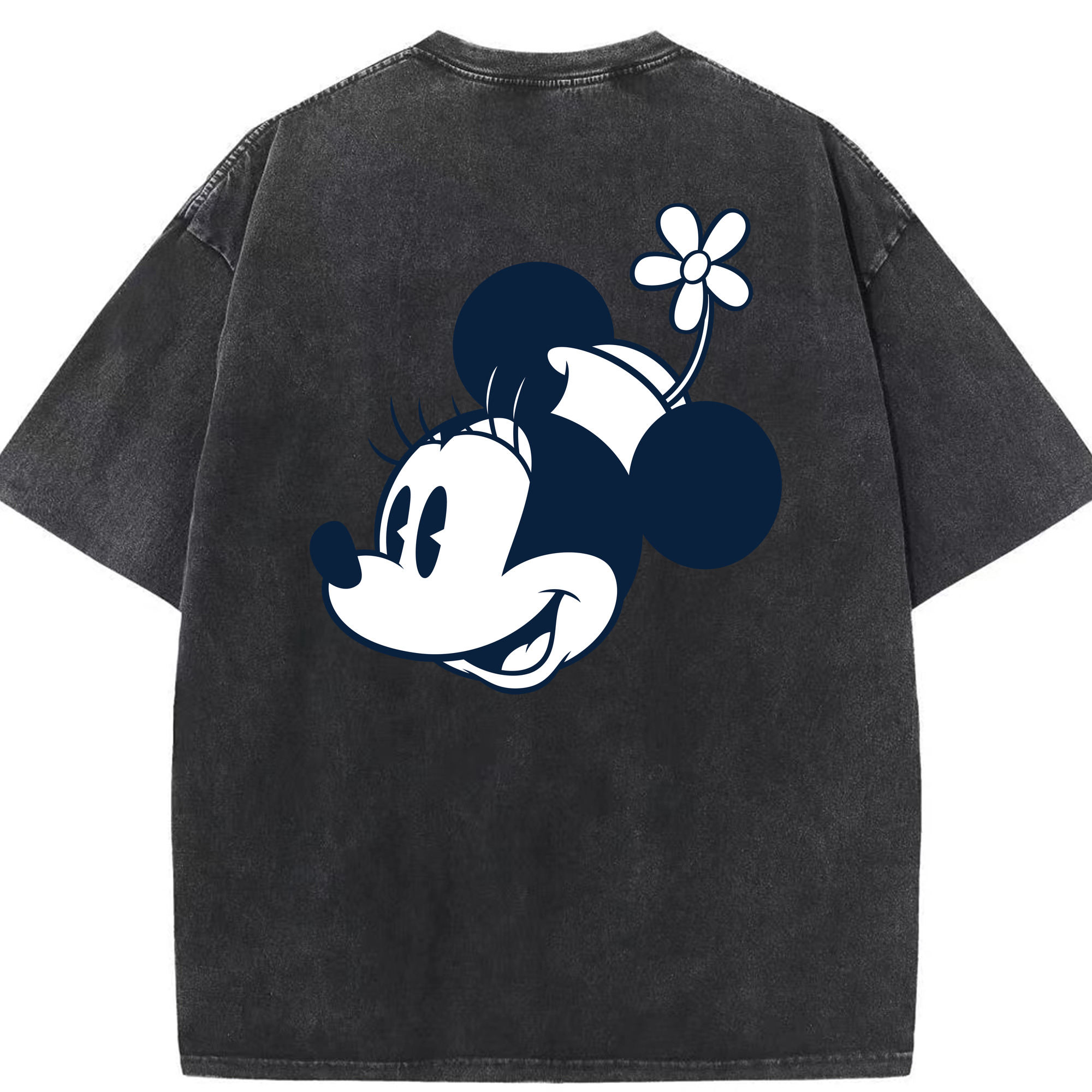 （画像用） ミッキーマウス Mickey Mouse 綿100% ヴィンテージ風 半袖Tシャツ（背面プリント）