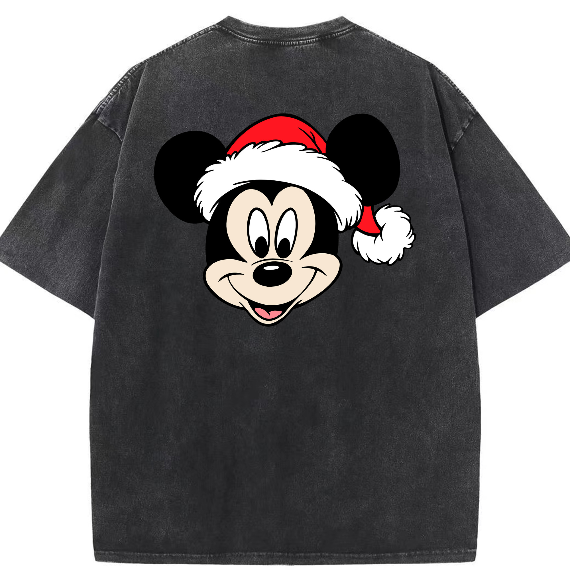 （画像用） ミッキーマウス Mickey Mouse 綿100% ヴィンテージ風 半袖Tシャツ（背面プリント）