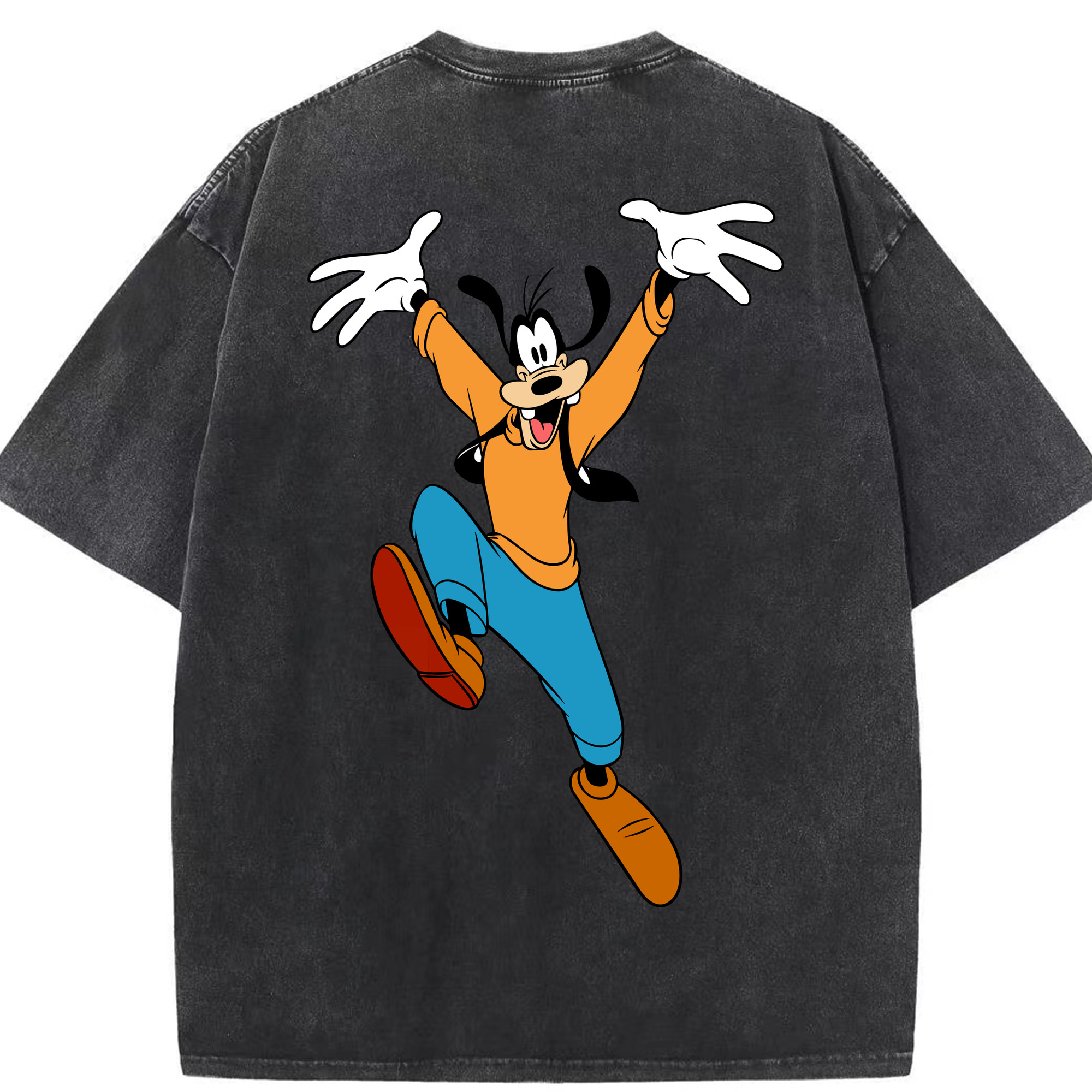 （画像用） ミッキーマウス Mickey Mouse 綿100% ヴィンテージ風 半袖Tシャツ（背面プリント）