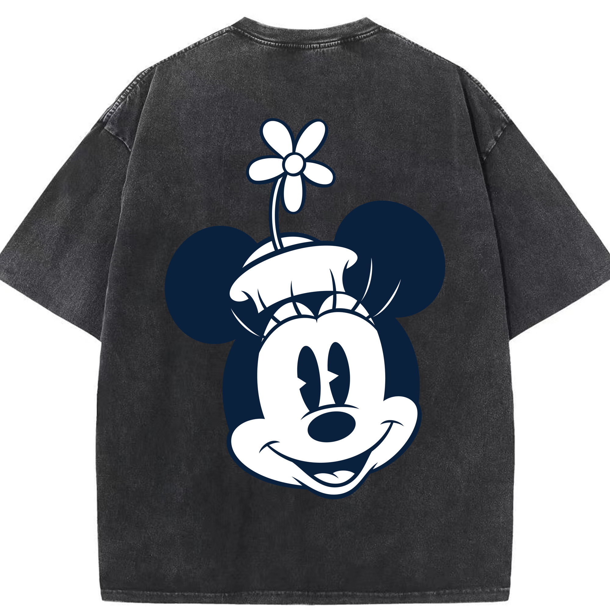 （画像用） ミッキーマウス Mickey Mouse 綿100% ヴィンテージ風 半袖Tシャツ（背面プリント）