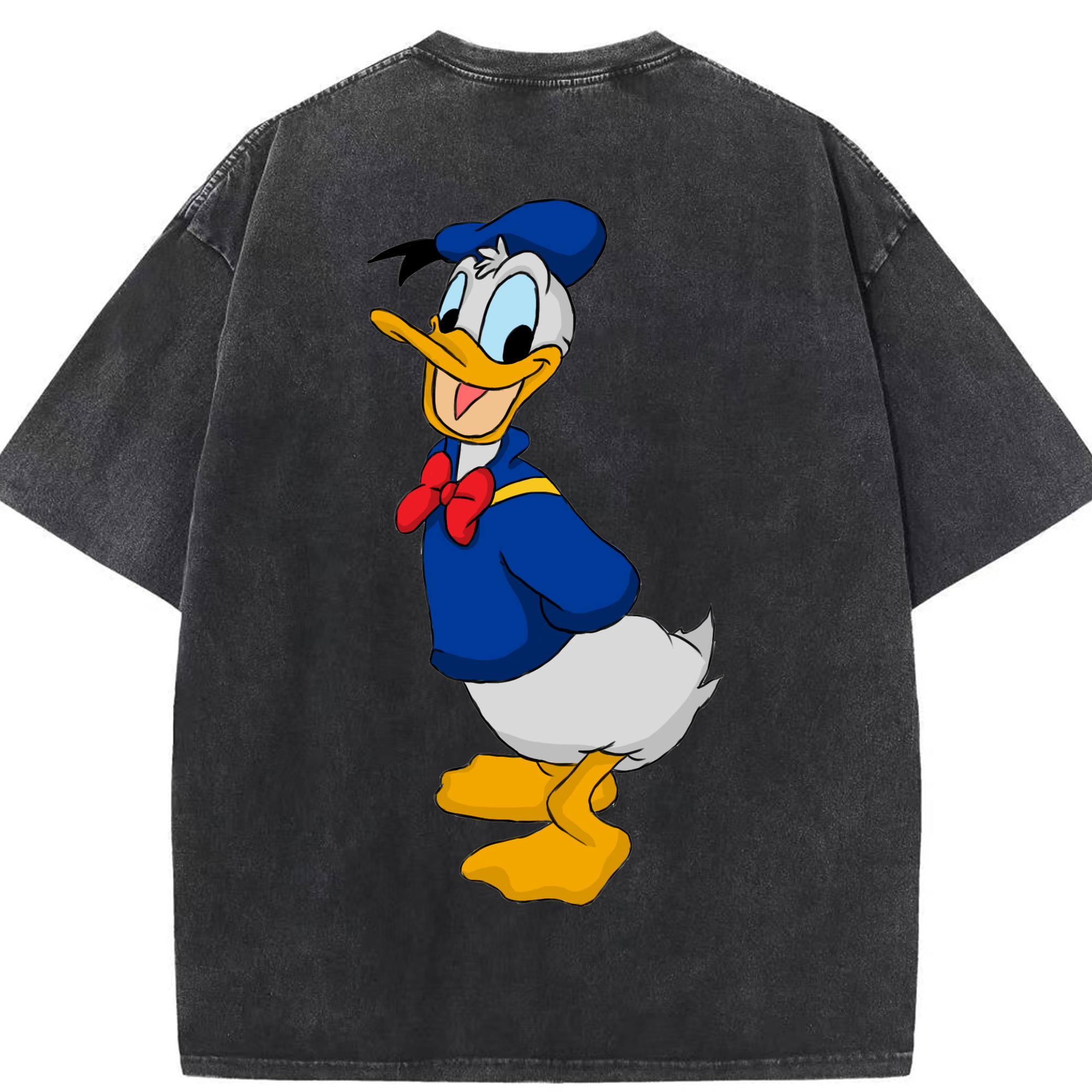 （画像用） ミッキーマウス Mickey Mouse 綿100% ヴィンテージ風 半袖Tシャツ（背面プリント）