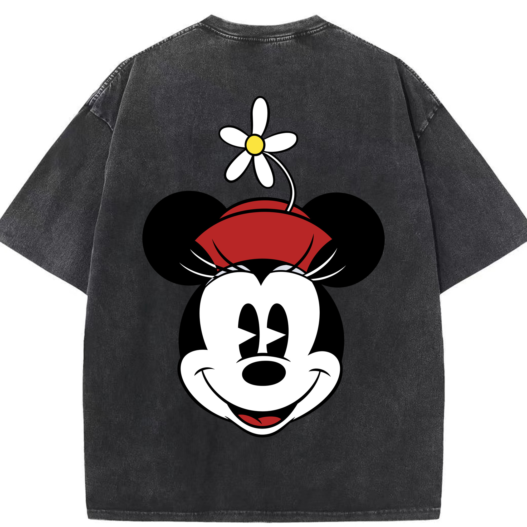 （画像用） ミッキーマウス Mickey Mouse 綿100% ヴィンテージ風 半袖Tシャツ（背面プリント）