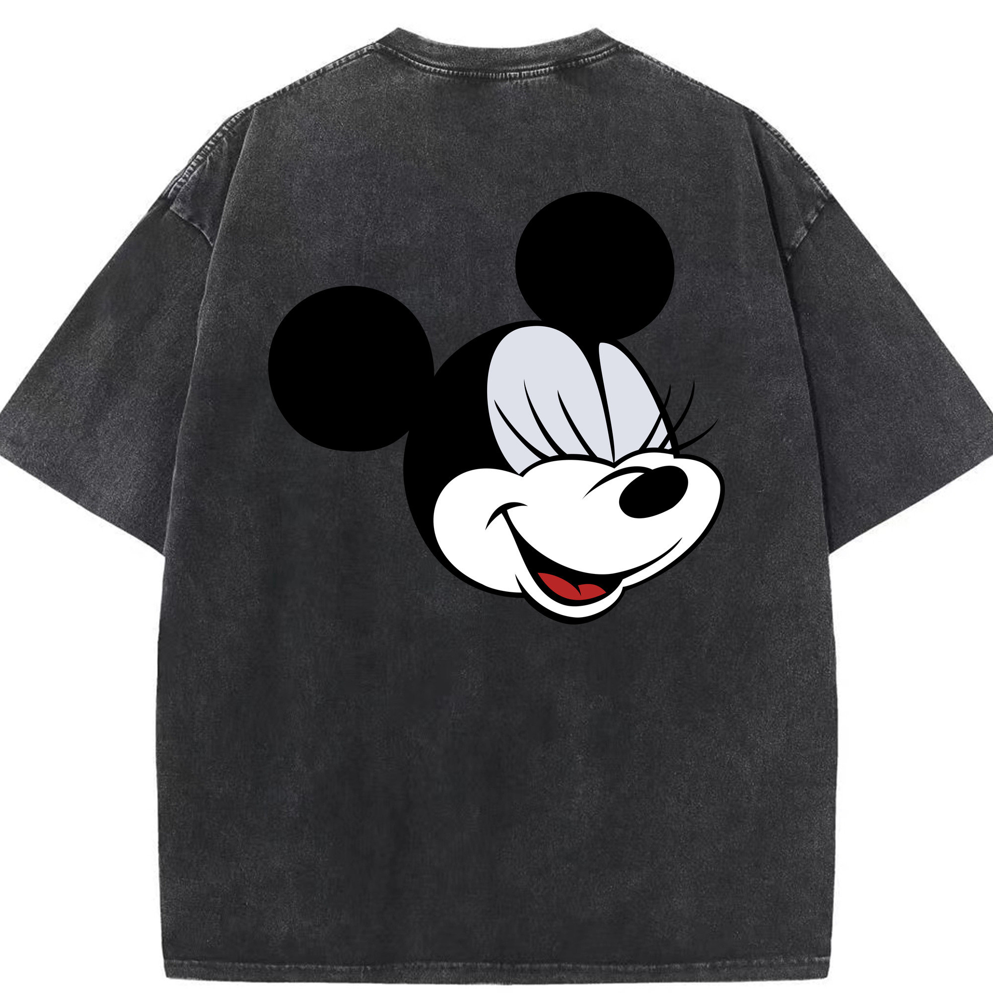 （画像用） ミッキーマウス Mickey Mouse 綿100% ヴィンテージ風 半袖Tシャツ（背面プリント）