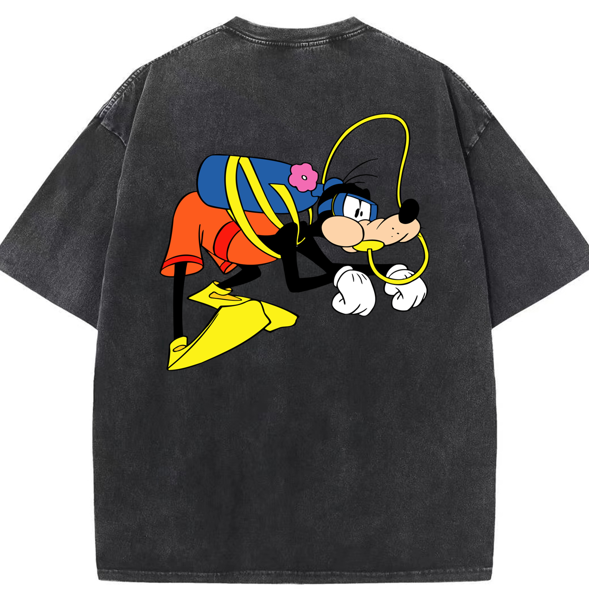 （画像用） ミッキーマウス Mickey Mouse 綿100% ヴィンテージ風 半袖Tシャツ（背面プリント）