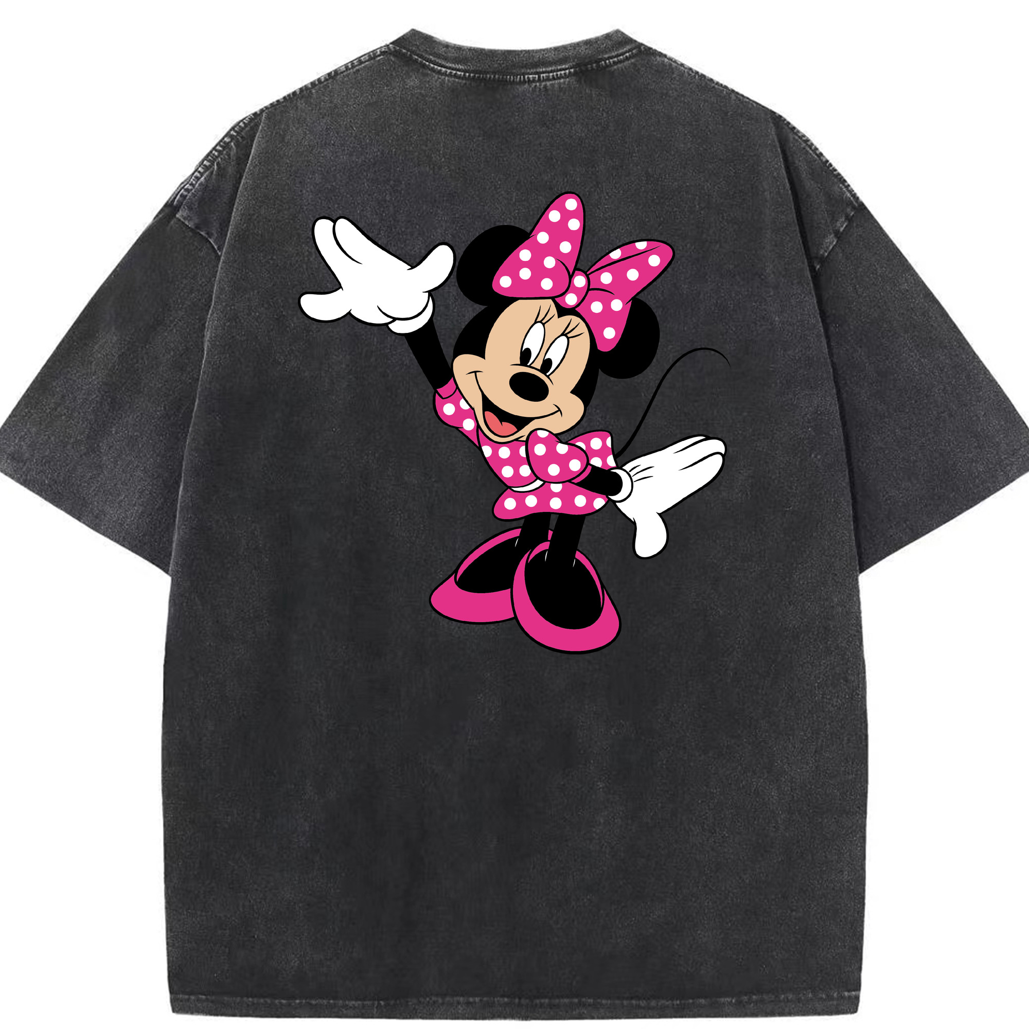 （画像用） ミッキーマウス Mickey Mouse 綿100% ヴィンテージ風 半袖Tシャツ（背面プリント）