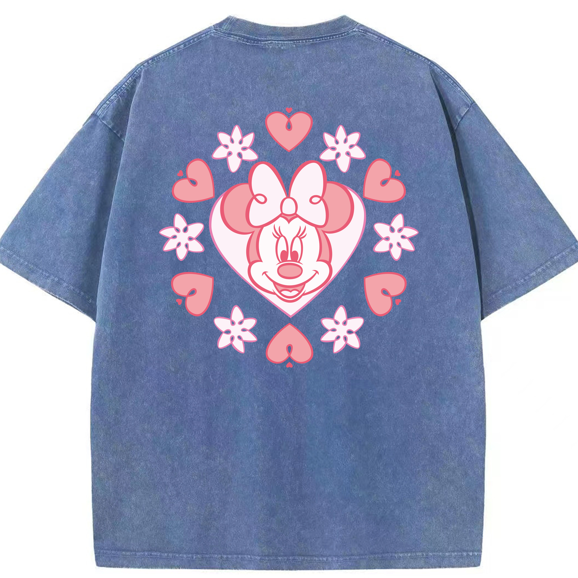 （画像用） ミッキーマウス Mickey Mouse 綿100% ヴィンテージ風 半袖Tシャツ（背面プリント）
