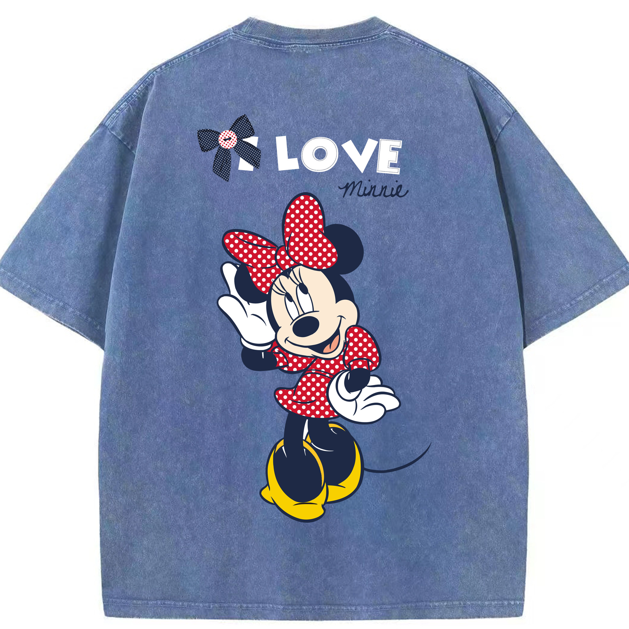 （画像用） ミッキーマウス Mickey Mouse 綿100% ヴィンテージ風 半袖Tシャツ（背面プリント）