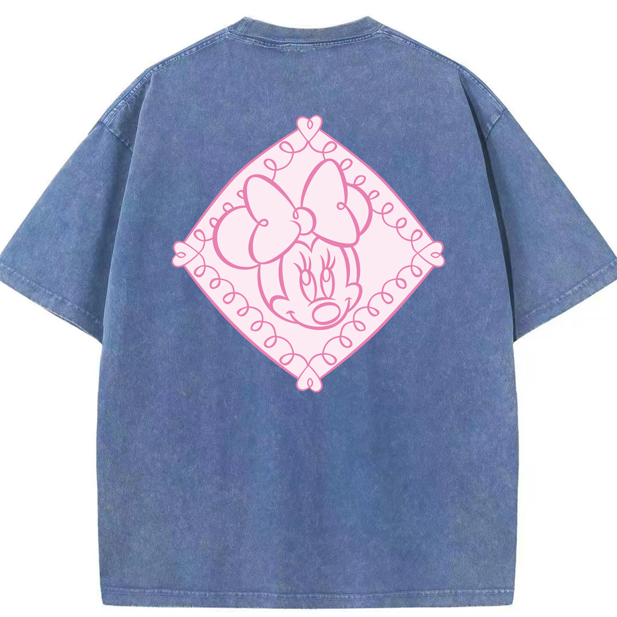 （画像用） ミッキーマウス Mickey Mouse 綿100% ヴィンテージ風 半袖Tシャツ（背面プリント）