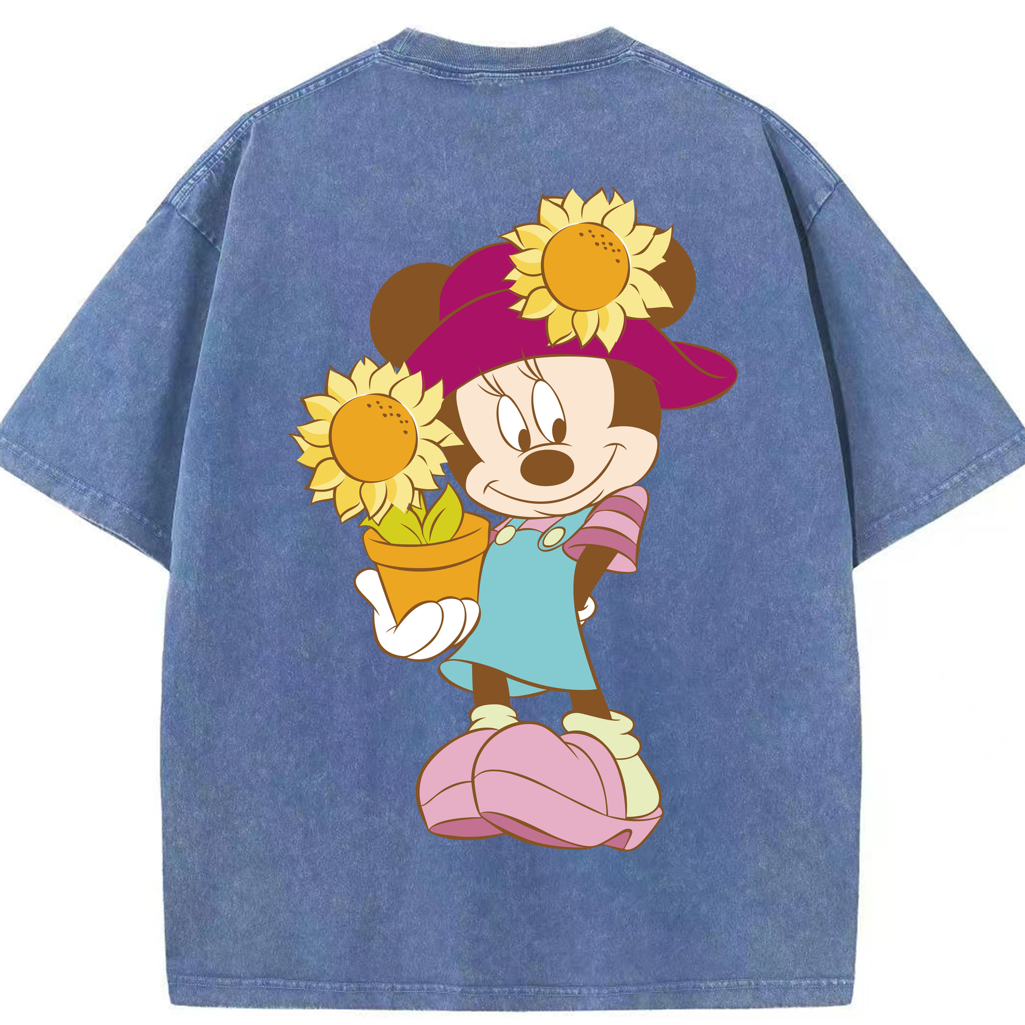 （画像用） ミッキーマウス Mickey Mouse 綿100% ヴィンテージ風 半袖Tシャツ（背面プリント）