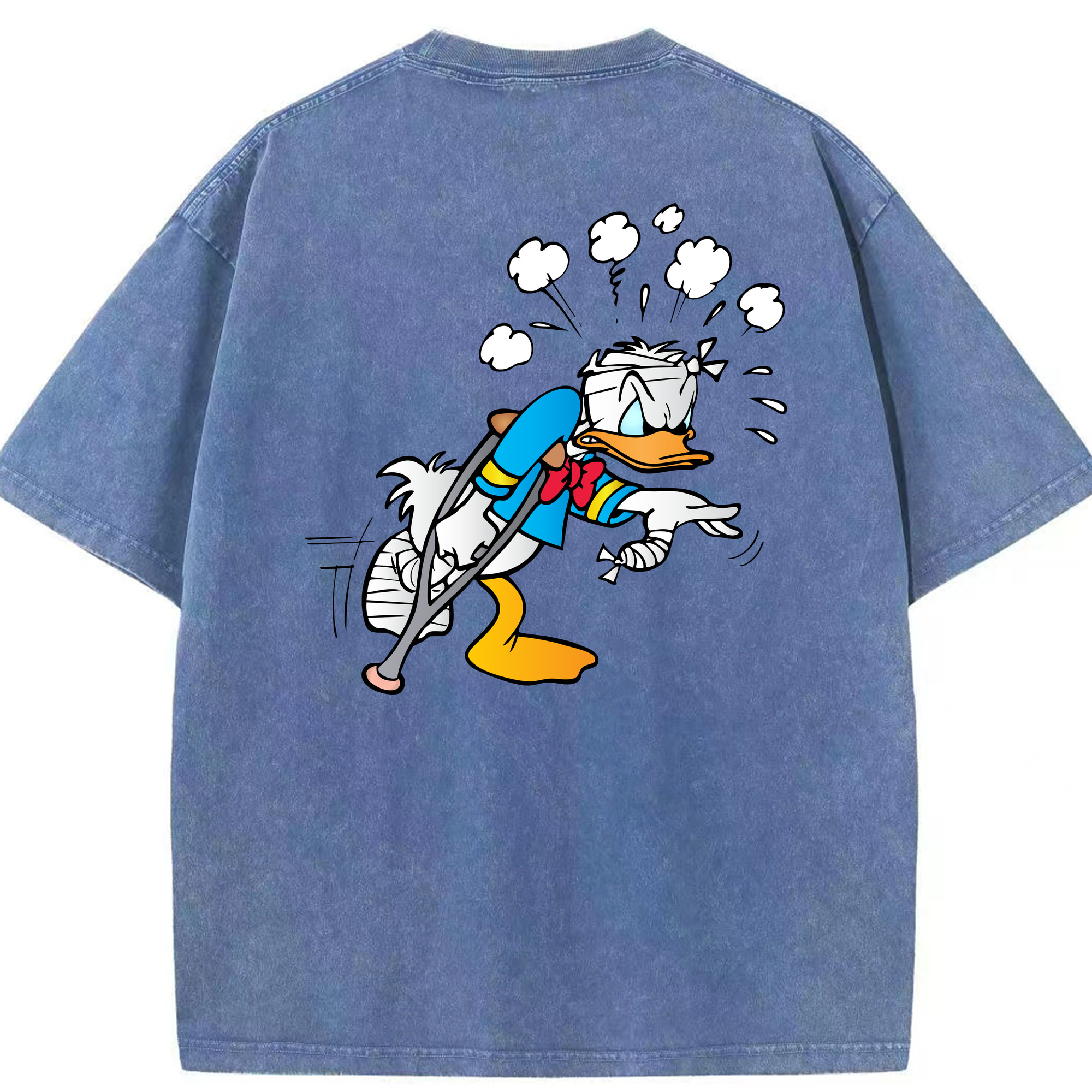 （画像用） ミッキーマウス Mickey Mouse 綿100% ヴィンテージ風 半袖Tシャツ（背面プリント）