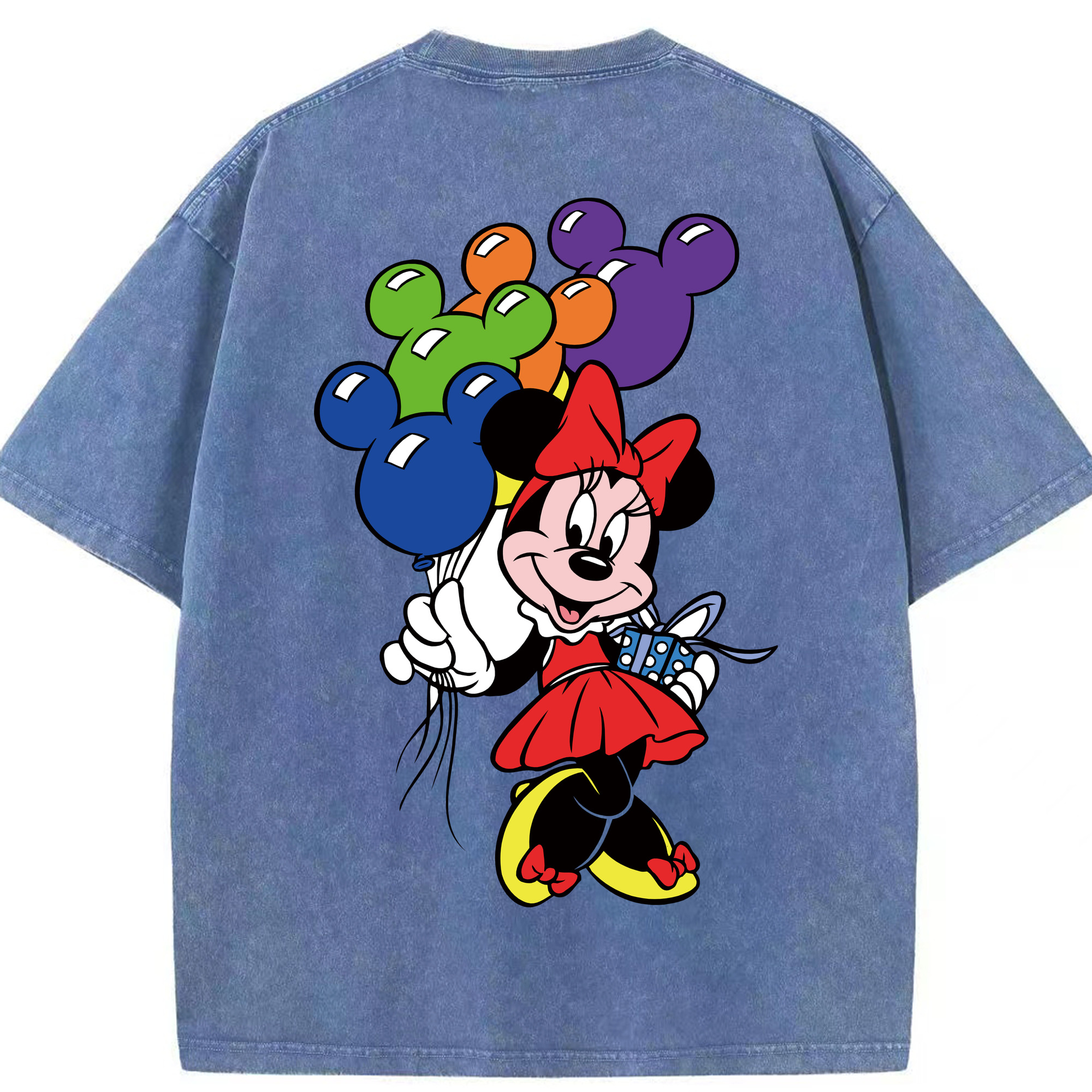 （画像用） ミッキーマウス Mickey Mouse 綿100% ヴィンテージ風 半袖Tシャツ（背面プリント）