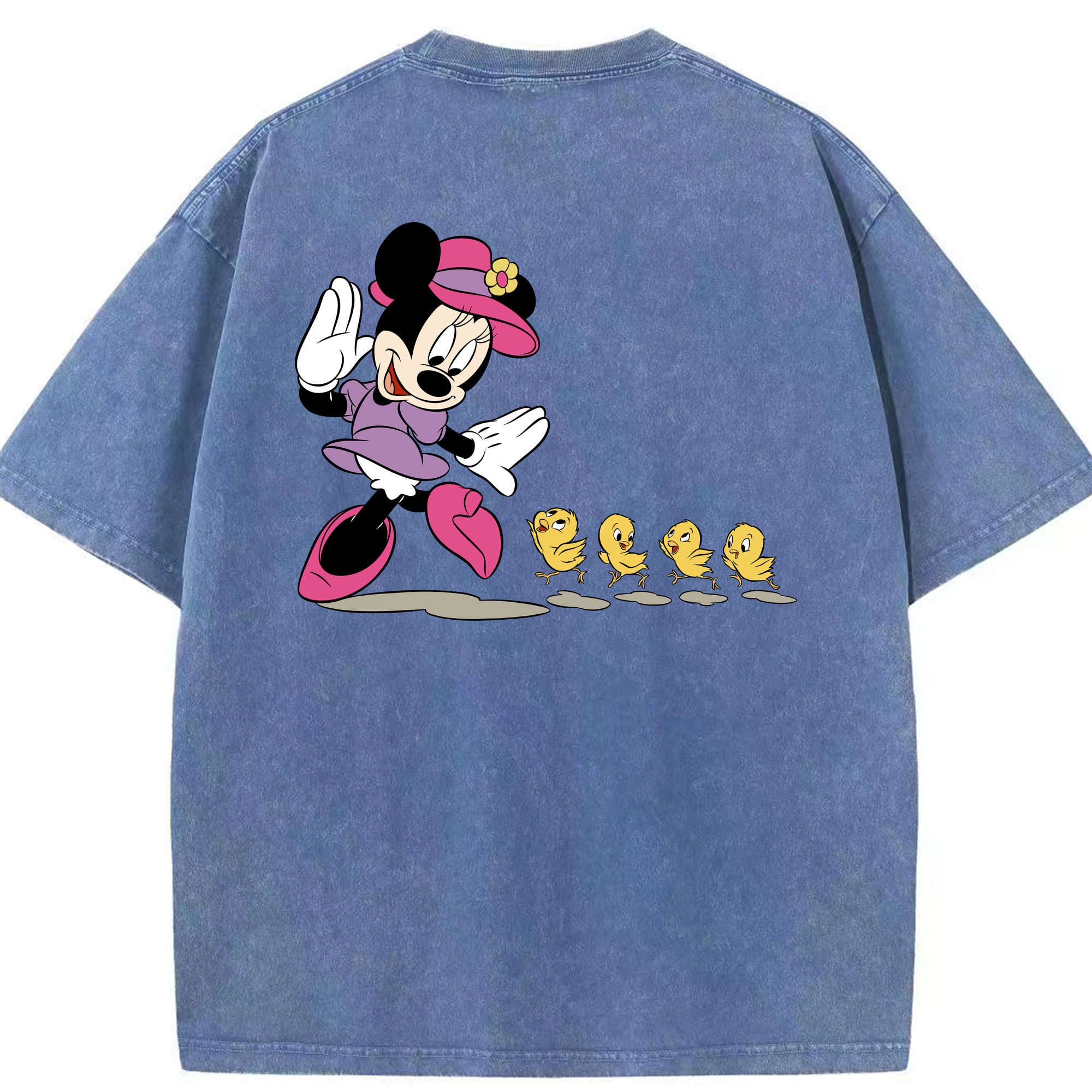 （画像用） ミッキーマウス Mickey Mouse 綿100% ヴィンテージ風 半袖Tシャツ（背面プリント）