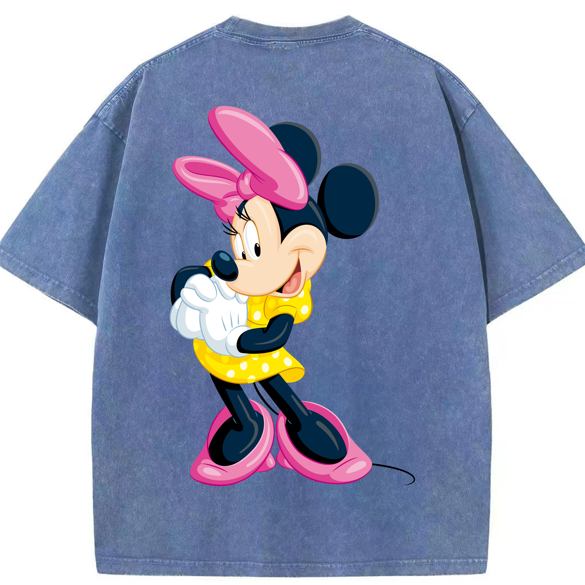 （画像用） ミッキーマウス Mickey Mouse 綿100% ヴィンテージ風 半袖Tシャツ（背面プリント）