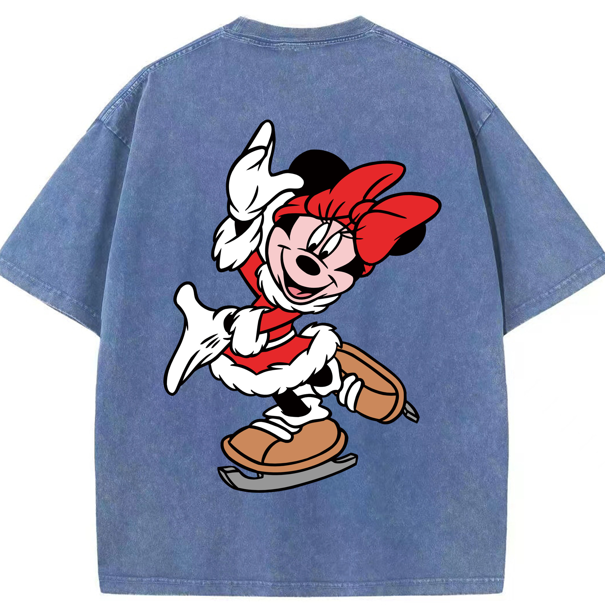 （画像用） ミッキーマウス Mickey Mouse 綿100% ヴィンテージ風 半袖Tシャツ（背面プリント）