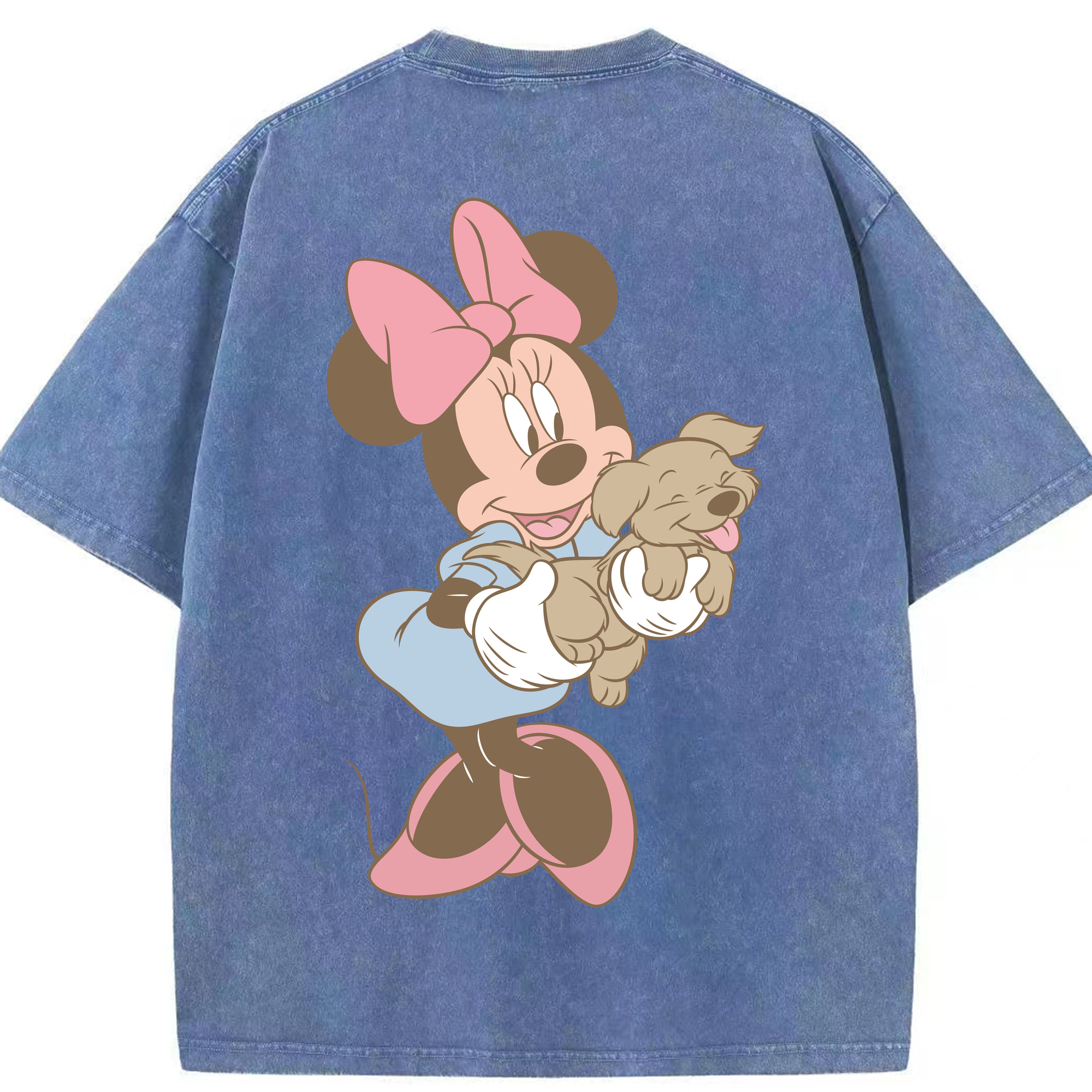 （画像用） ミッキーマウス Mickey Mouse 綿100% ヴィンテージ風 半袖Tシャツ（背面プリント）