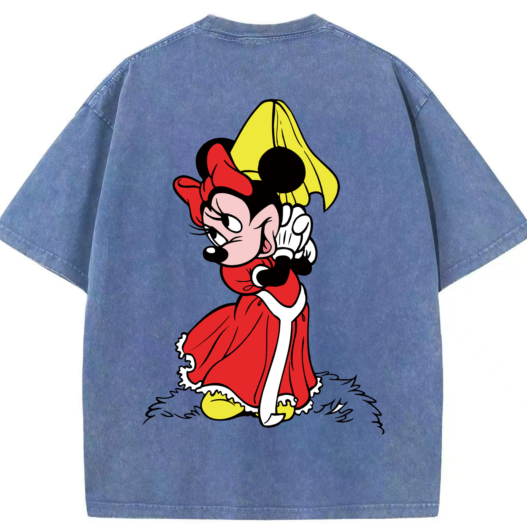 （画像用） ミッキーマウス Mickey Mouse 綿100% ヴィンテージ風 半袖Tシャツ（背面プリント）