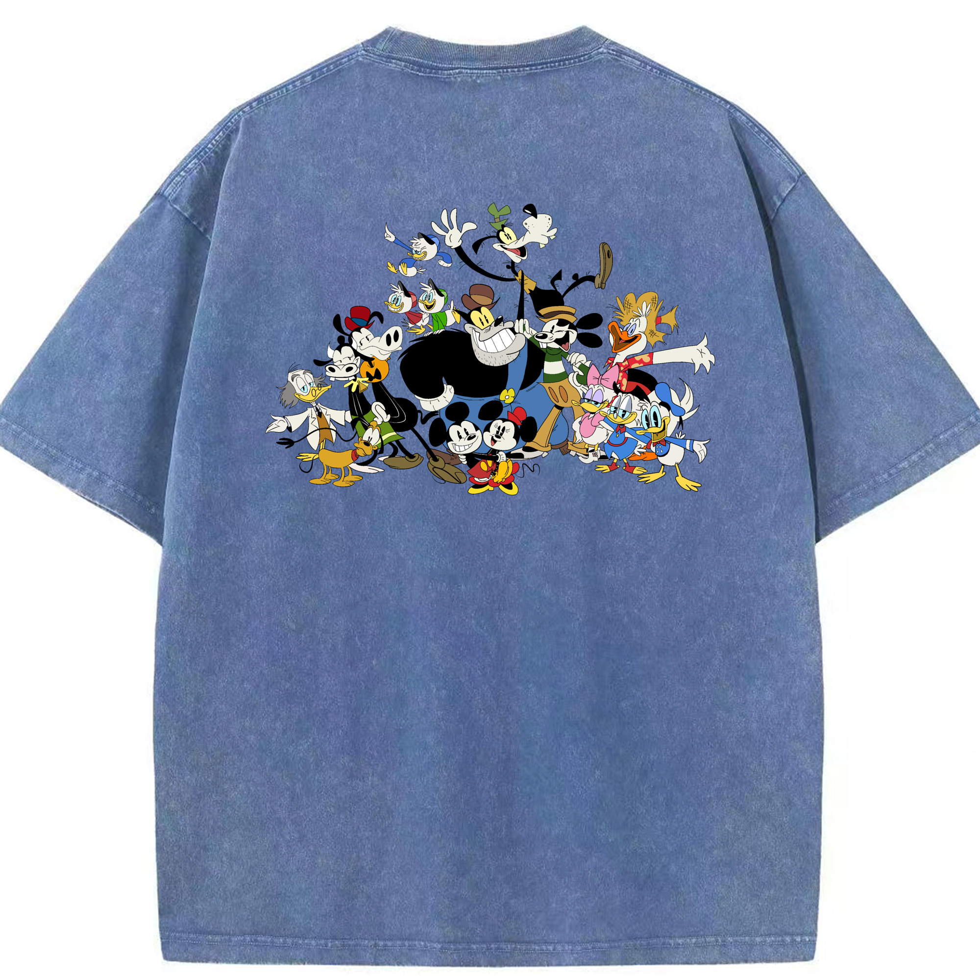 （画像用） ミッキーマウス Mickey Mouse 綿100% ヴィンテージ風 半袖Tシャツ（背面プリント）