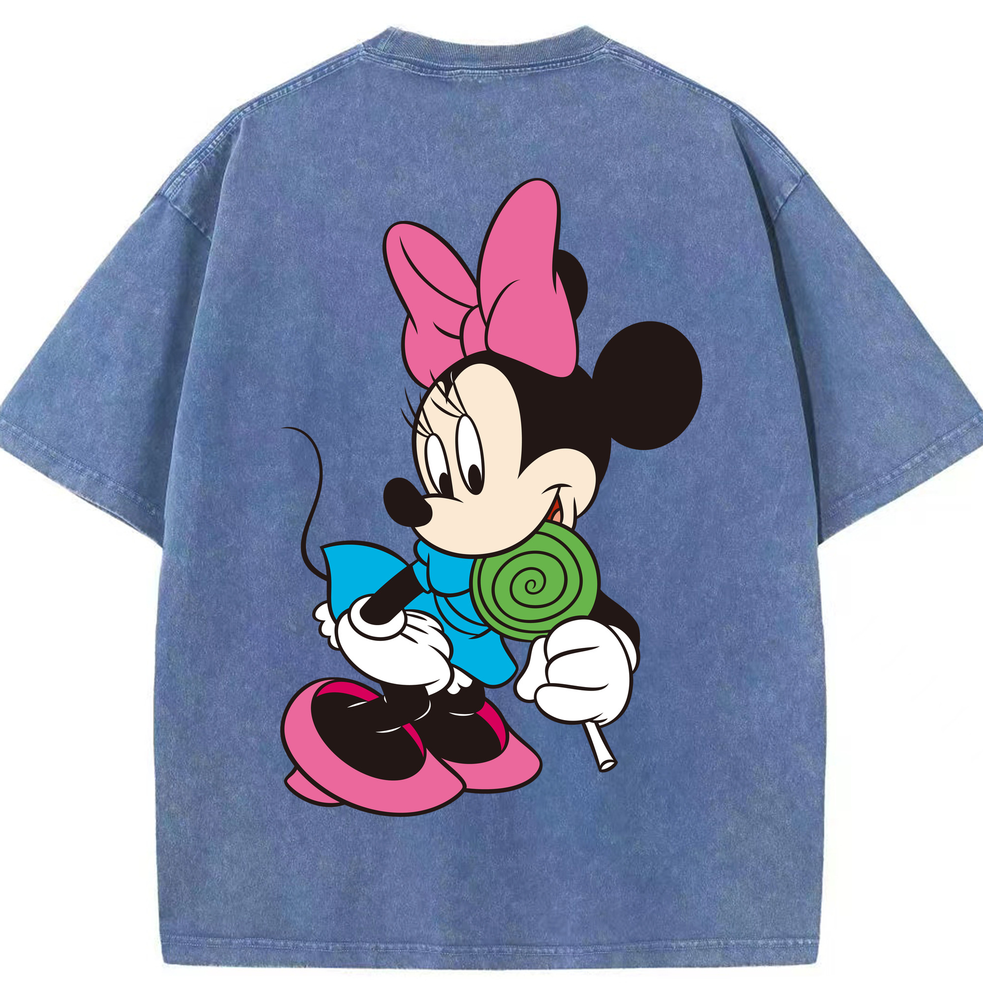 （画像用） ミッキーマウス Mickey Mouse 綿100% ヴィンテージ風 半袖Tシャツ（背面プリント）