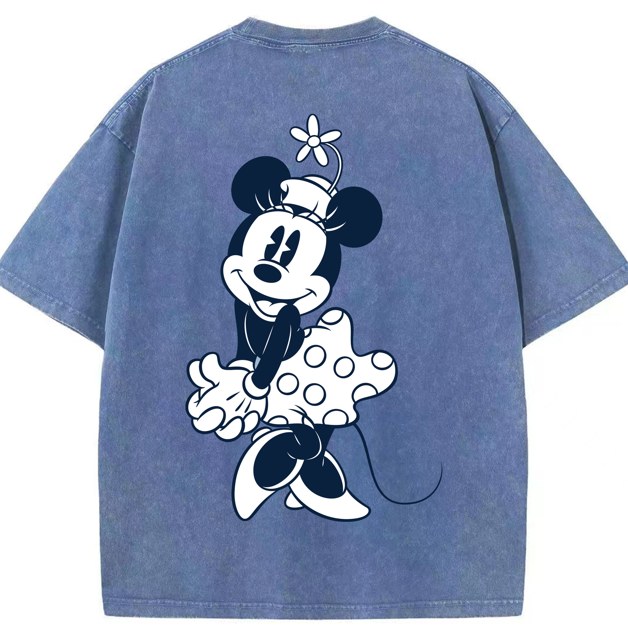 （画像用） ミッキーマウス Mickey Mouse 綿100% ヴィンテージ風 半袖Tシャツ（背面プリント）