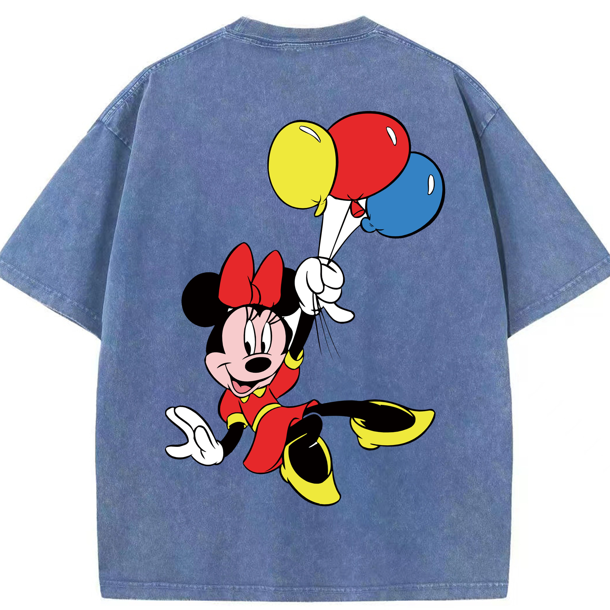 （画像用） ミッキーマウス Mickey Mouse 綿100% ヴィンテージ風 半袖Tシャツ（背面プリント）