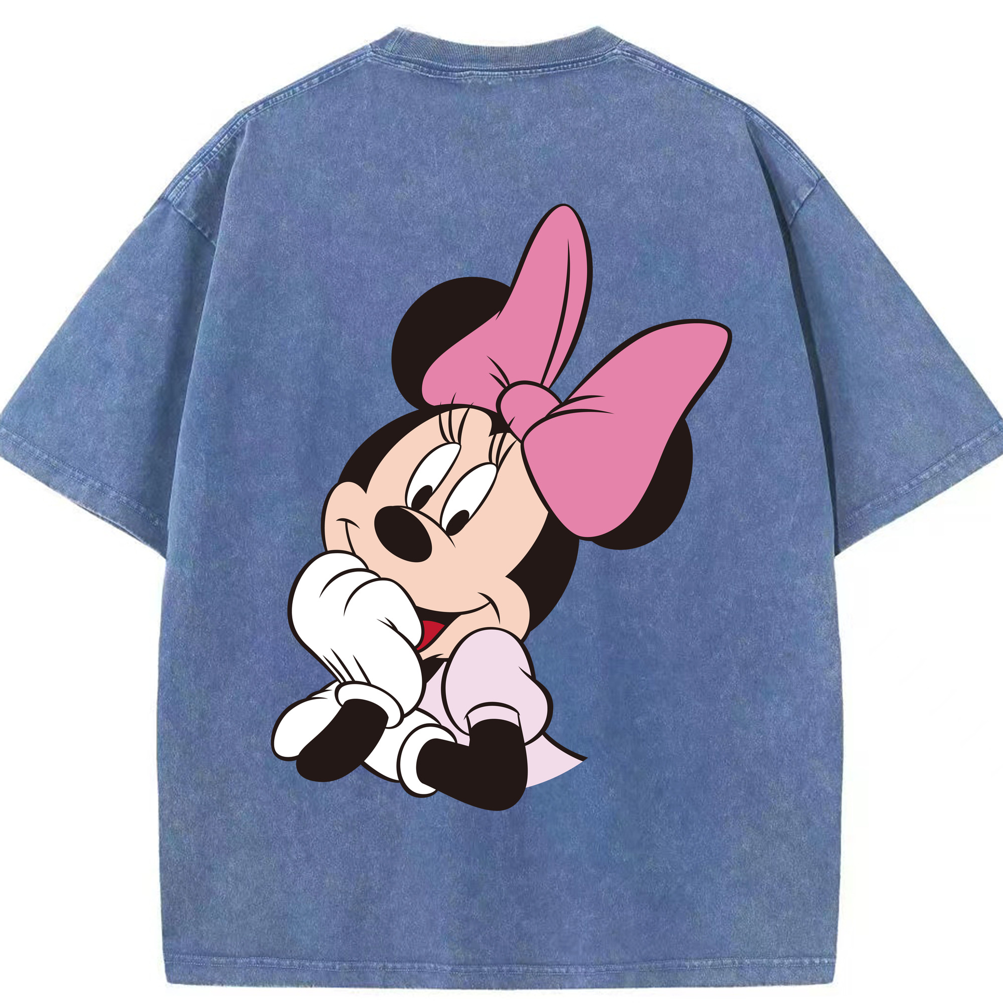（画像用） ミッキーマウス Mickey Mouse 綿100% ヴィンテージ風 半袖Tシャツ（背面プリント）