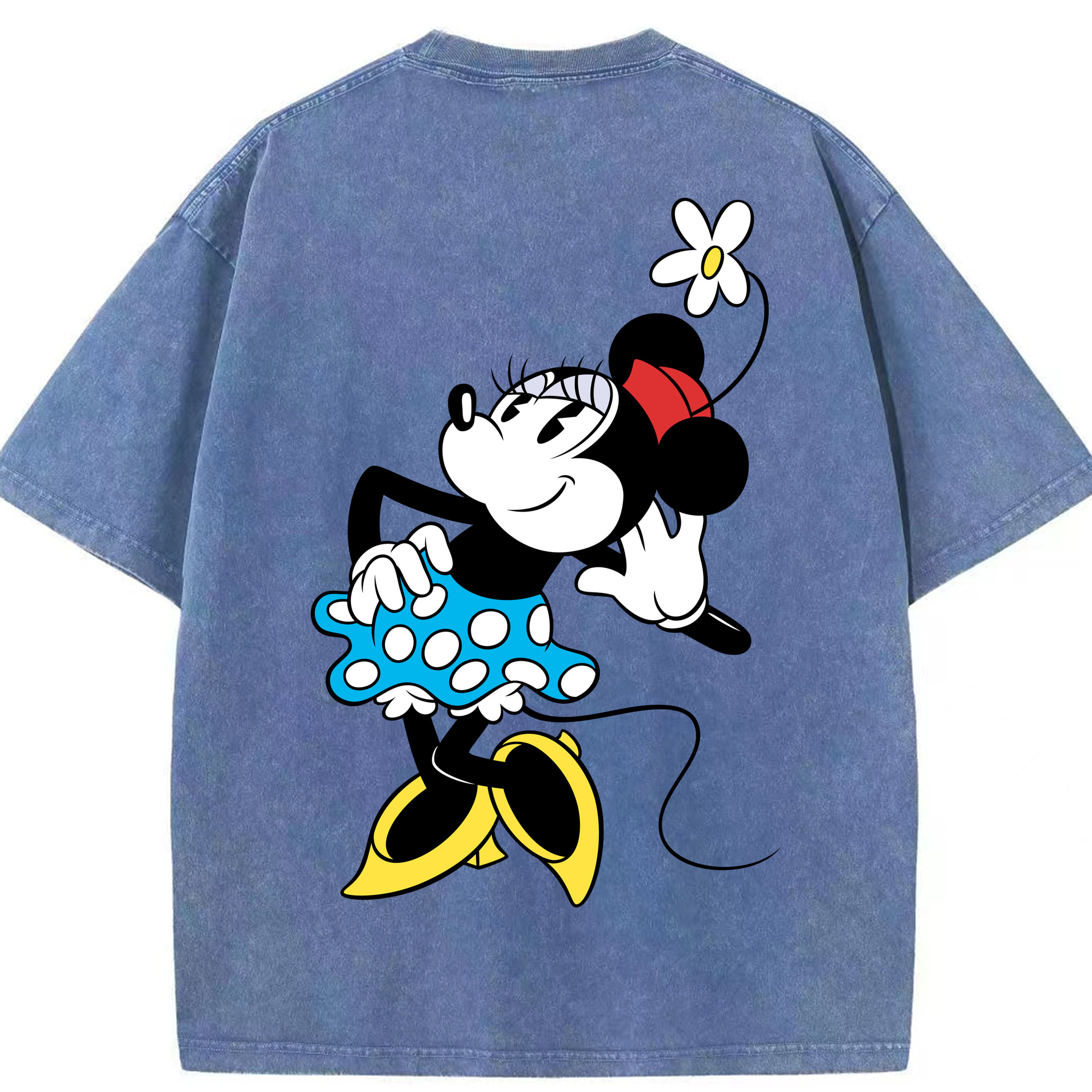 （画像用） ミッキーマウス Mickey Mouse 綿100% ヴィンテージ風 半袖Tシャツ（背面プリント）