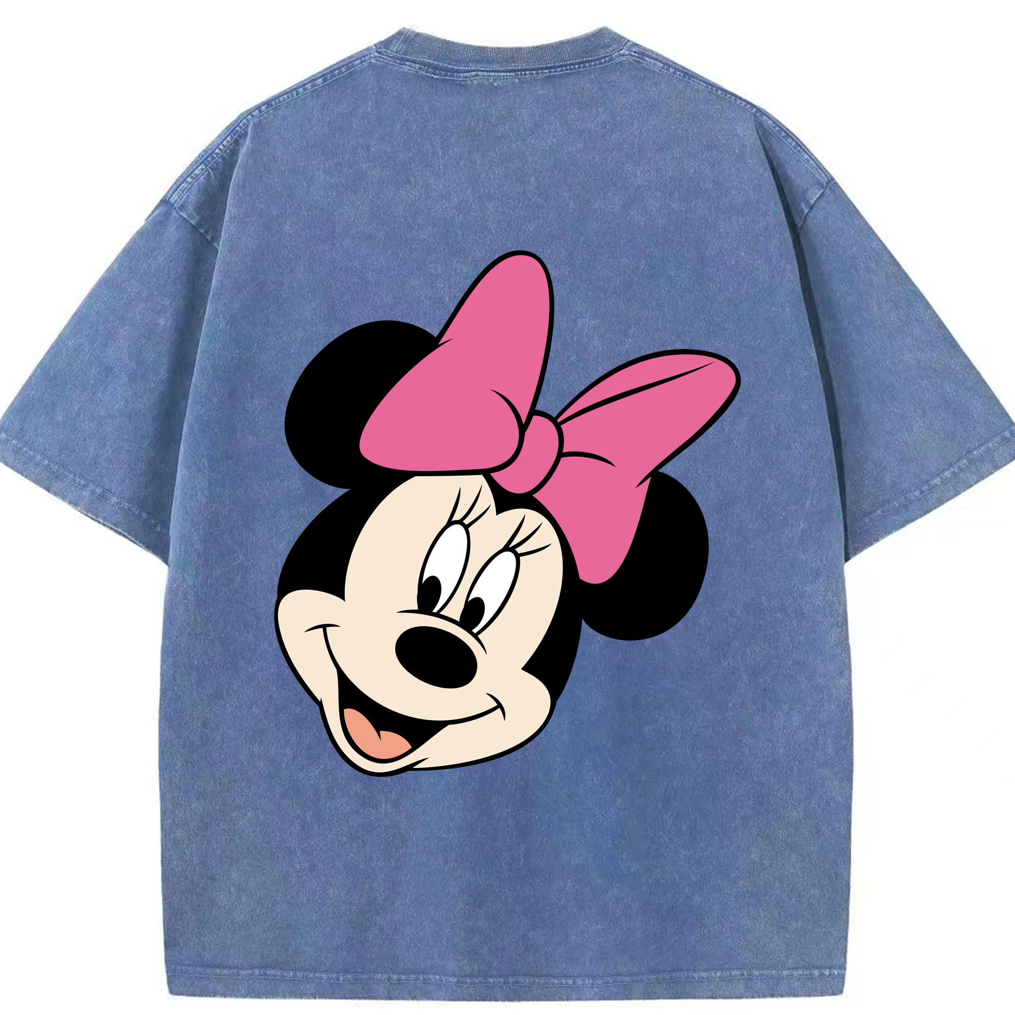 （画像用） ミッキーマウス Mickey Mouse 綿100% ヴィンテージ風 半袖Tシャツ（背面プリント）