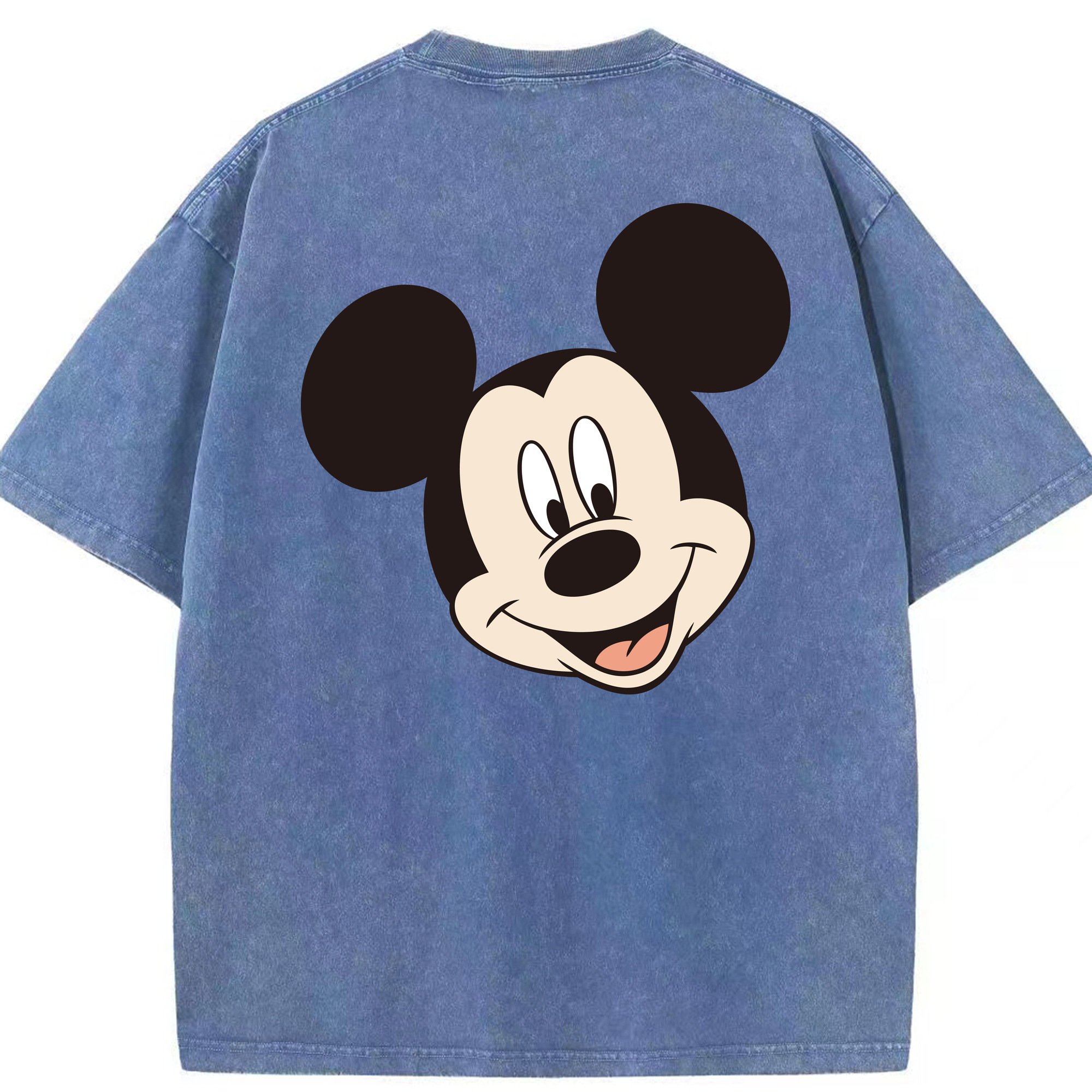 （画像用） ミッキーマウス Mickey Mouse 綿100% ヴィンテージ風 半袖Tシャツ（背面プリント）