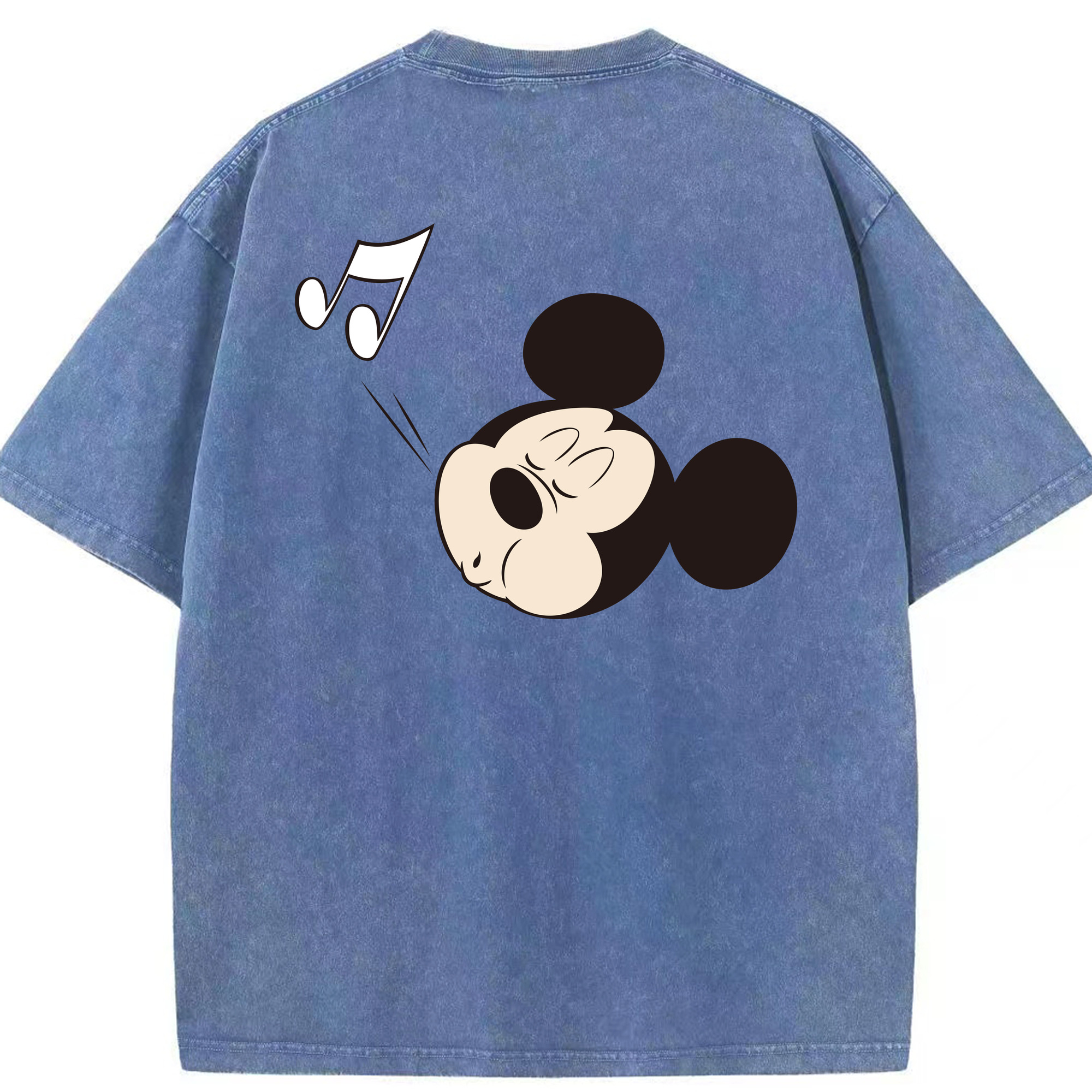 （画像用） ミッキーマウス Mickey Mouse 綿100% ヴィンテージ風 半袖Tシャツ（背面プリント）