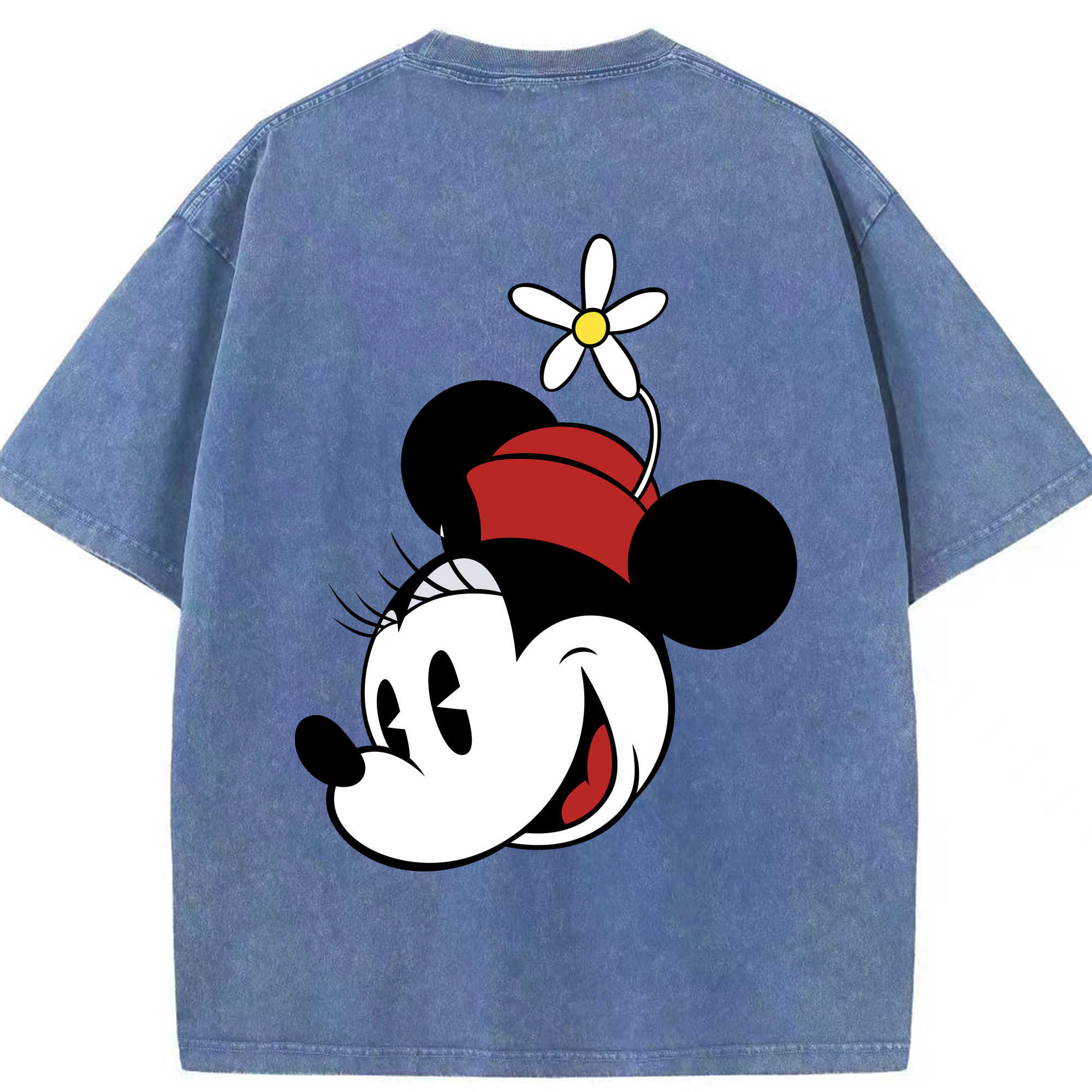 （画像用） ミッキーマウス Mickey Mouse 綿100% ヴィンテージ風 半袖Tシャツ（背面プリント）