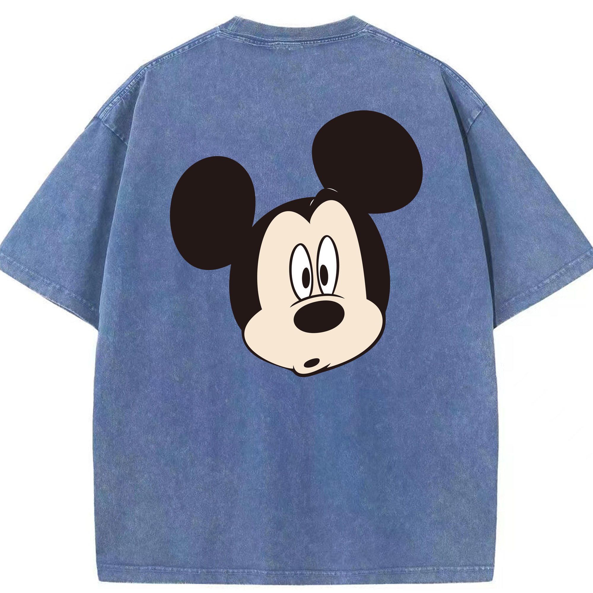（画像用） ミッキーマウス Mickey Mouse 綿100% ヴィンテージ風 半袖Tシャツ（背面プリント）