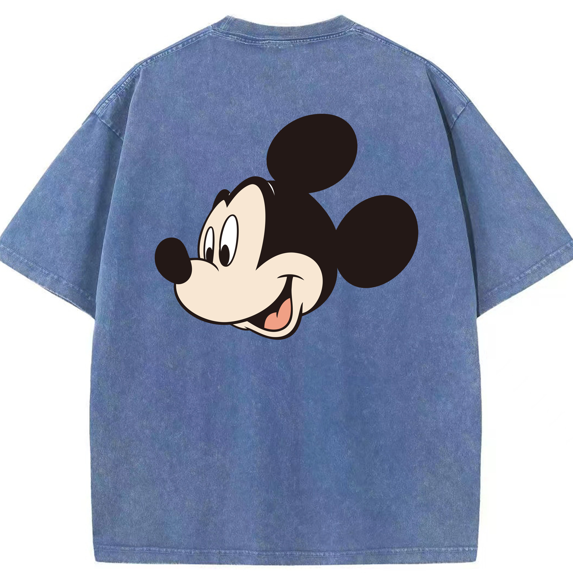 （画像用） ミッキーマウス Mickey Mouse 綿100% ヴィンテージ風 半袖Tシャツ（背面プリント）