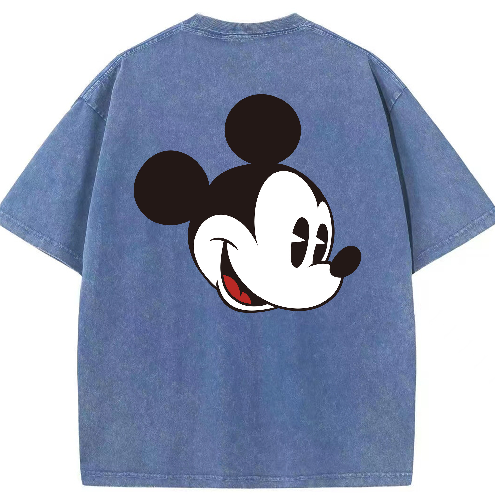 （画像用） ミッキーマウス Mickey Mouse 綿100% ヴィンテージ風 半袖Tシャツ（背面プリント）