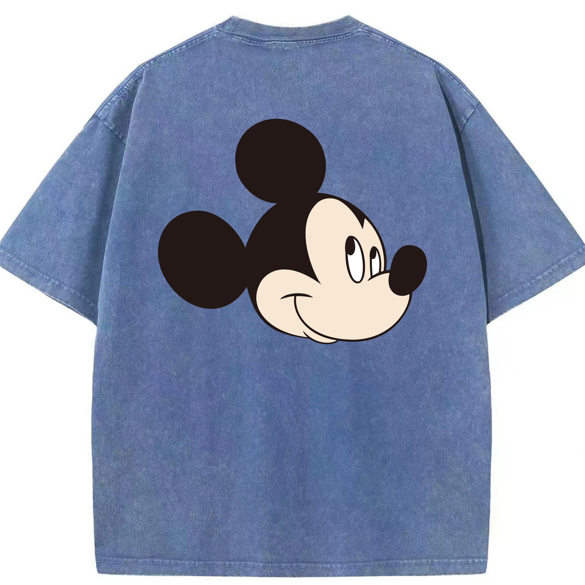 （画像用） ミッキーマウス Mickey Mouse 綿100% ヴィンテージ風 半袖Tシャツ（背面プリント）
