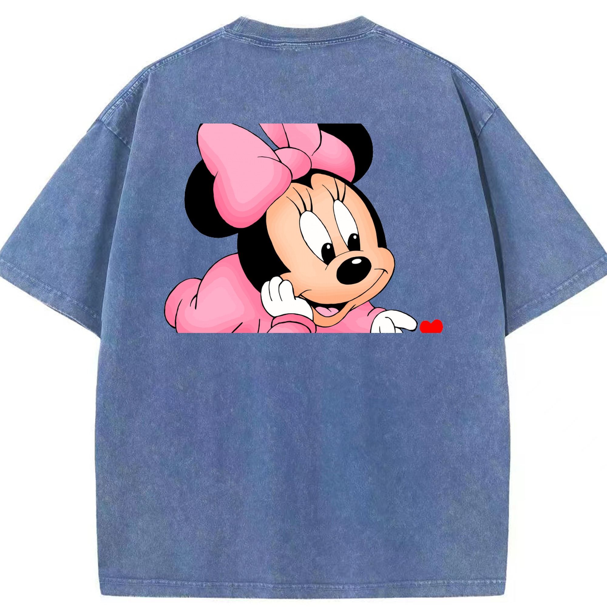 （画像用） ミッキーマウス Mickey Mouse 綿100% ヴィンテージ風 半袖Tシャツ（背面プリント）