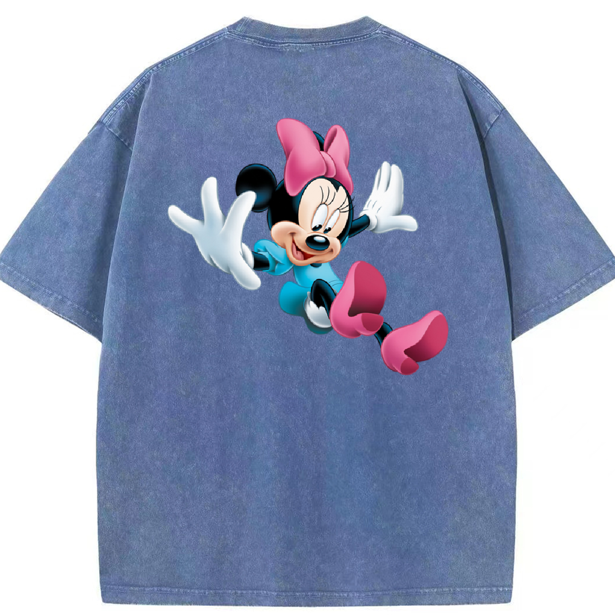 （画像用） ミッキーマウス Mickey Mouse 綿100% ヴィンテージ風 半袖Tシャツ（背面プリント）