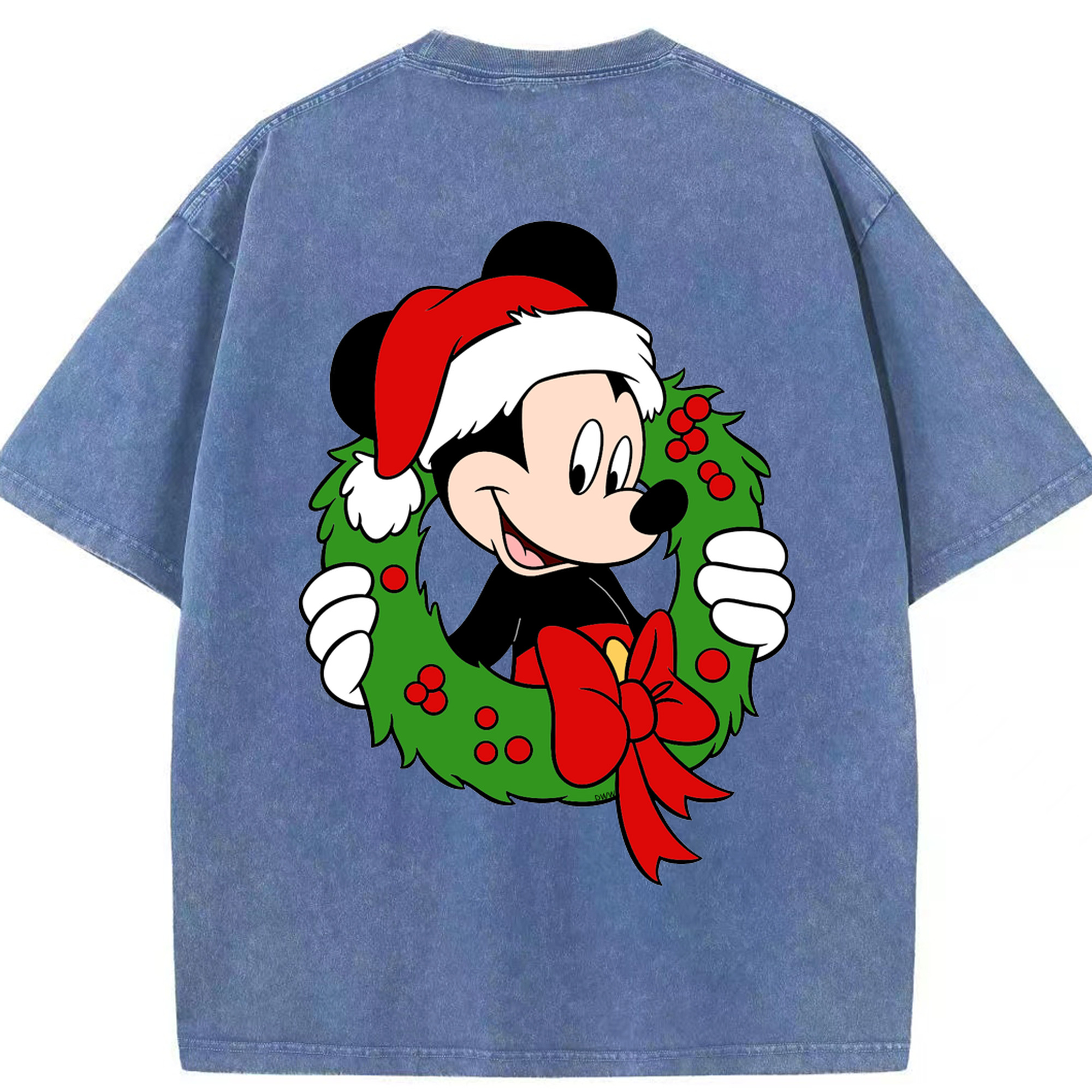 （画像用） ミッキーマウス Mickey Mouse 綿100% ヴィンテージ風 半袖Tシャツ（背面プリント）