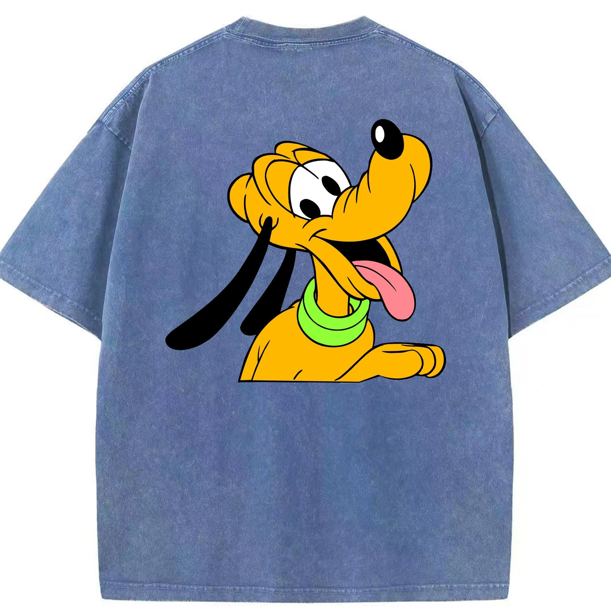 （画像用） ミッキーマウス Mickey Mouse 綿100% ヴィンテージ風 半袖Tシャツ（背面プリント）