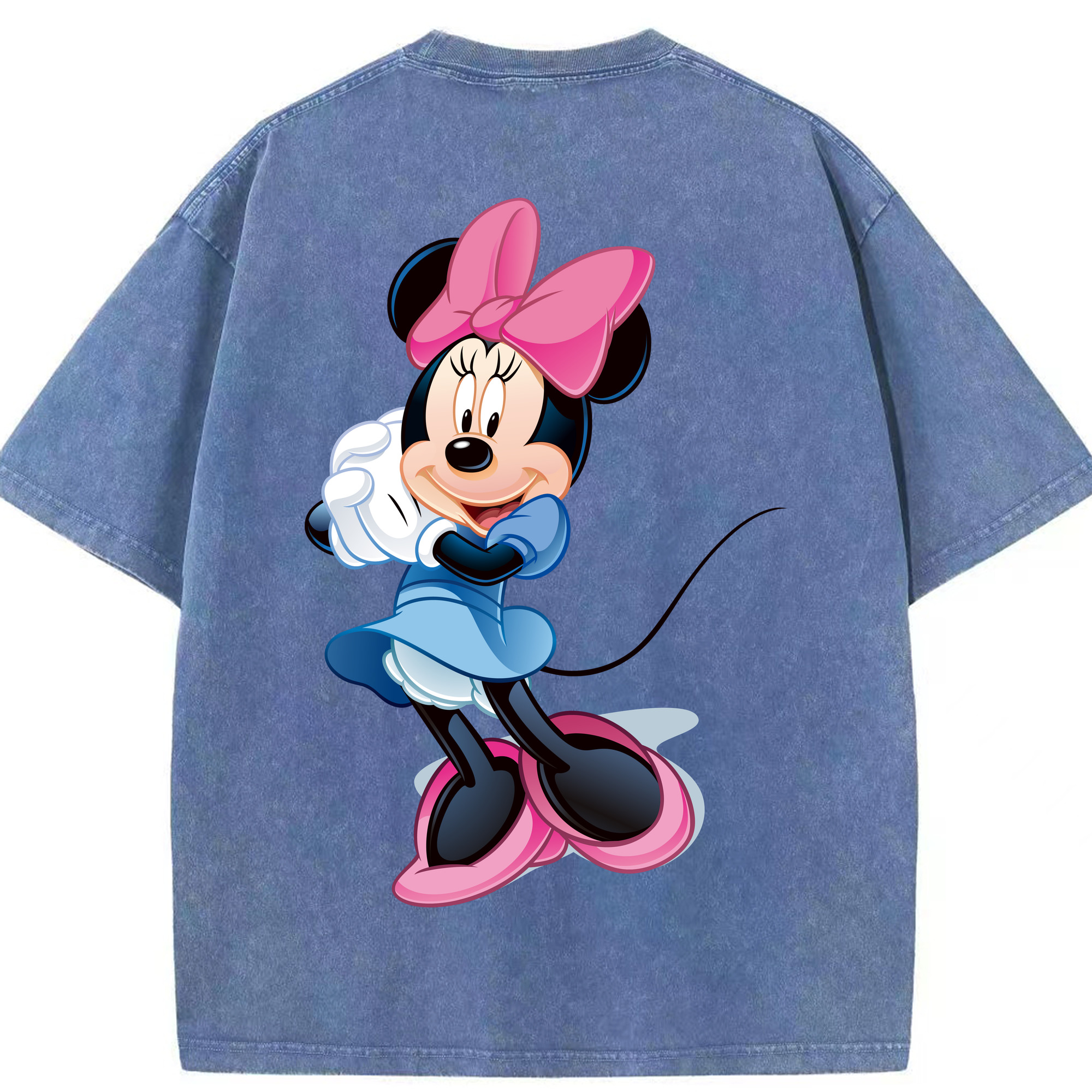 （画像用） ミッキーマウス Mickey Mouse 綿100% ヴィンテージ風 半袖Tシャツ（背面プリント）