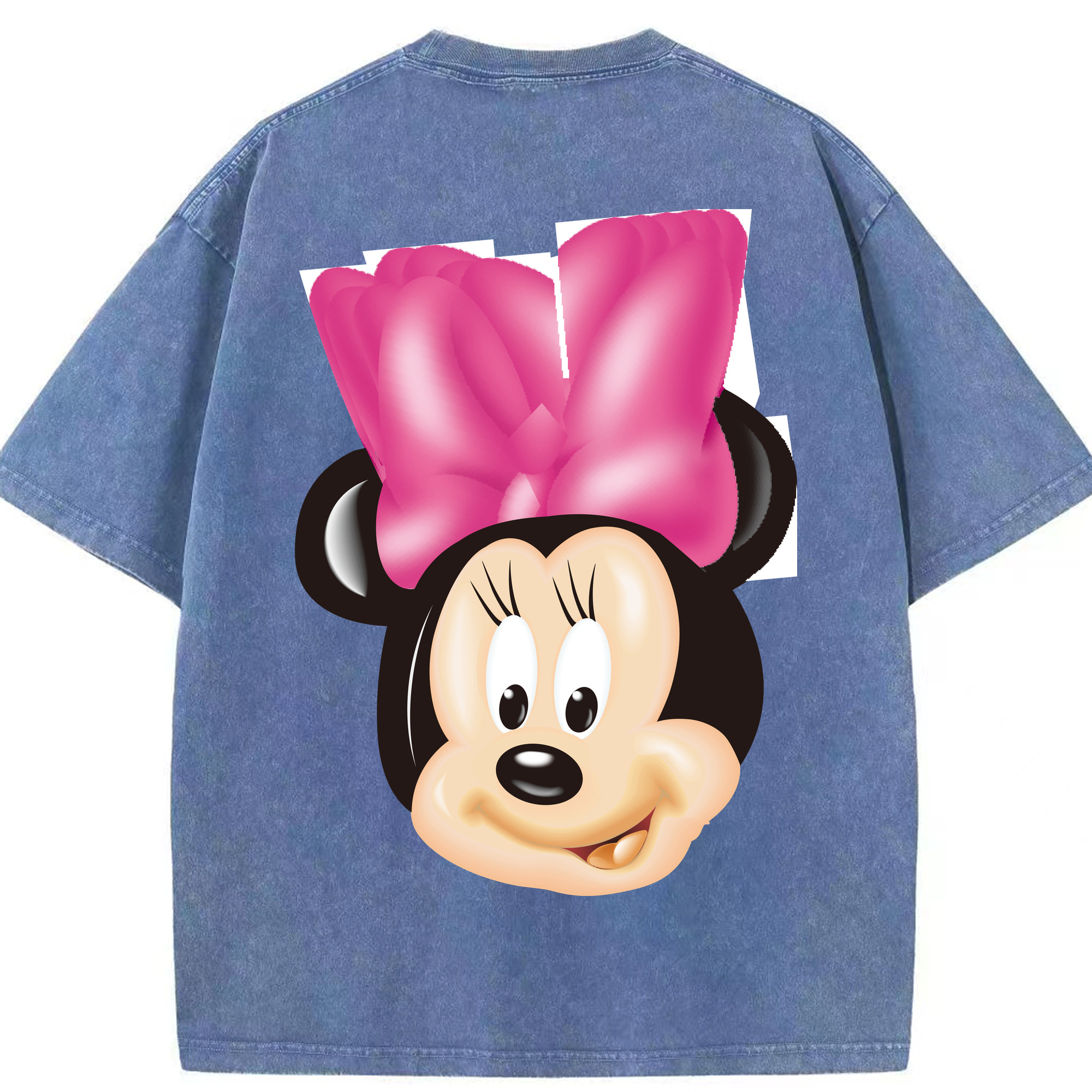 （画像用） ミッキーマウス Mickey Mouse 綿100% ヴィンテージ風 半袖Tシャツ（背面プリント）