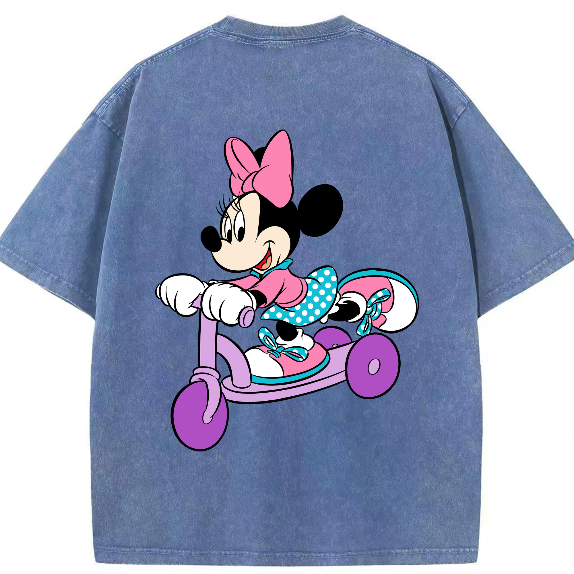 （画像用） ミッキーマウス Mickey Mouse 綿100% ヴィンテージ風 半袖Tシャツ（背面プリント）