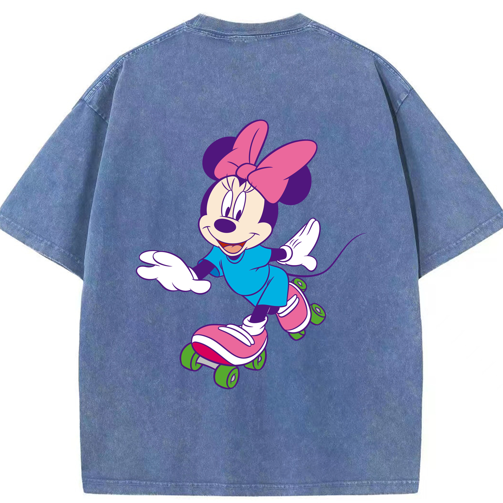 （画像用） ミッキーマウス Mickey Mouse 綿100% ヴィンテージ風 半袖Tシャツ（背面プリント）