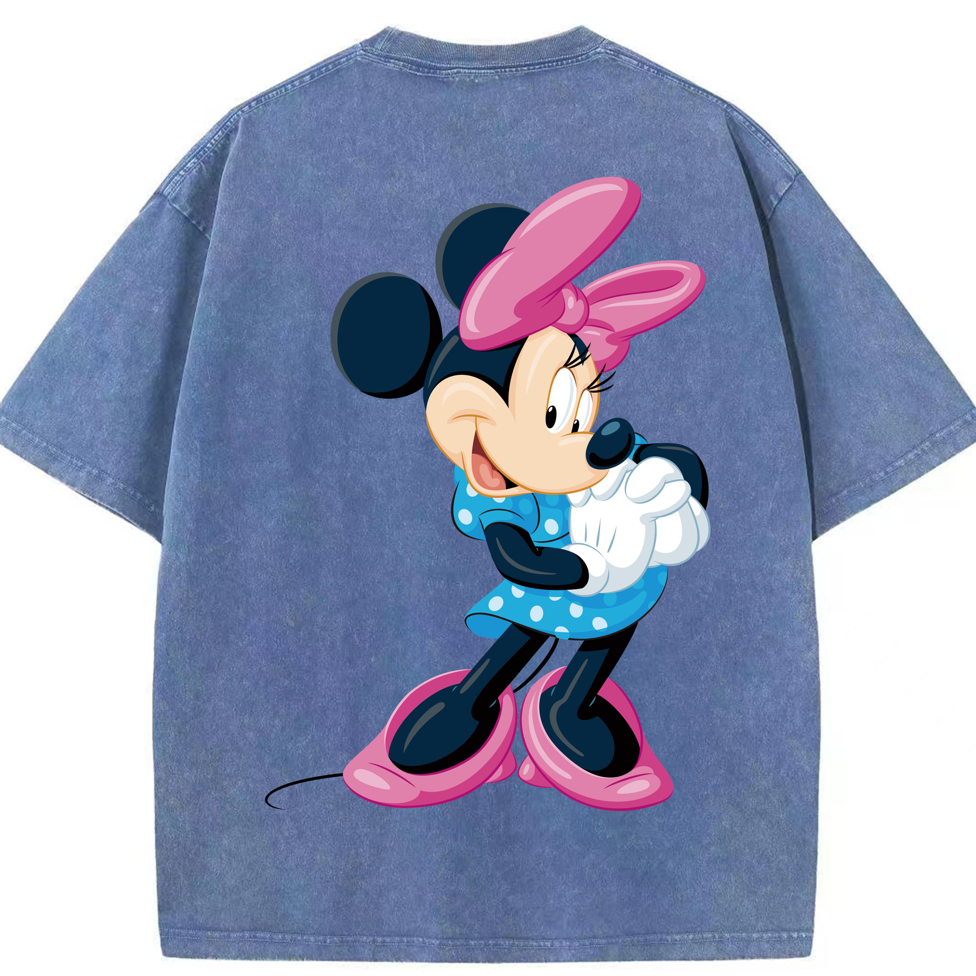 （画像用） ミッキーマウス Mickey Mouse 綿100% ヴィンテージ風 半袖Tシャツ（背面プリント）