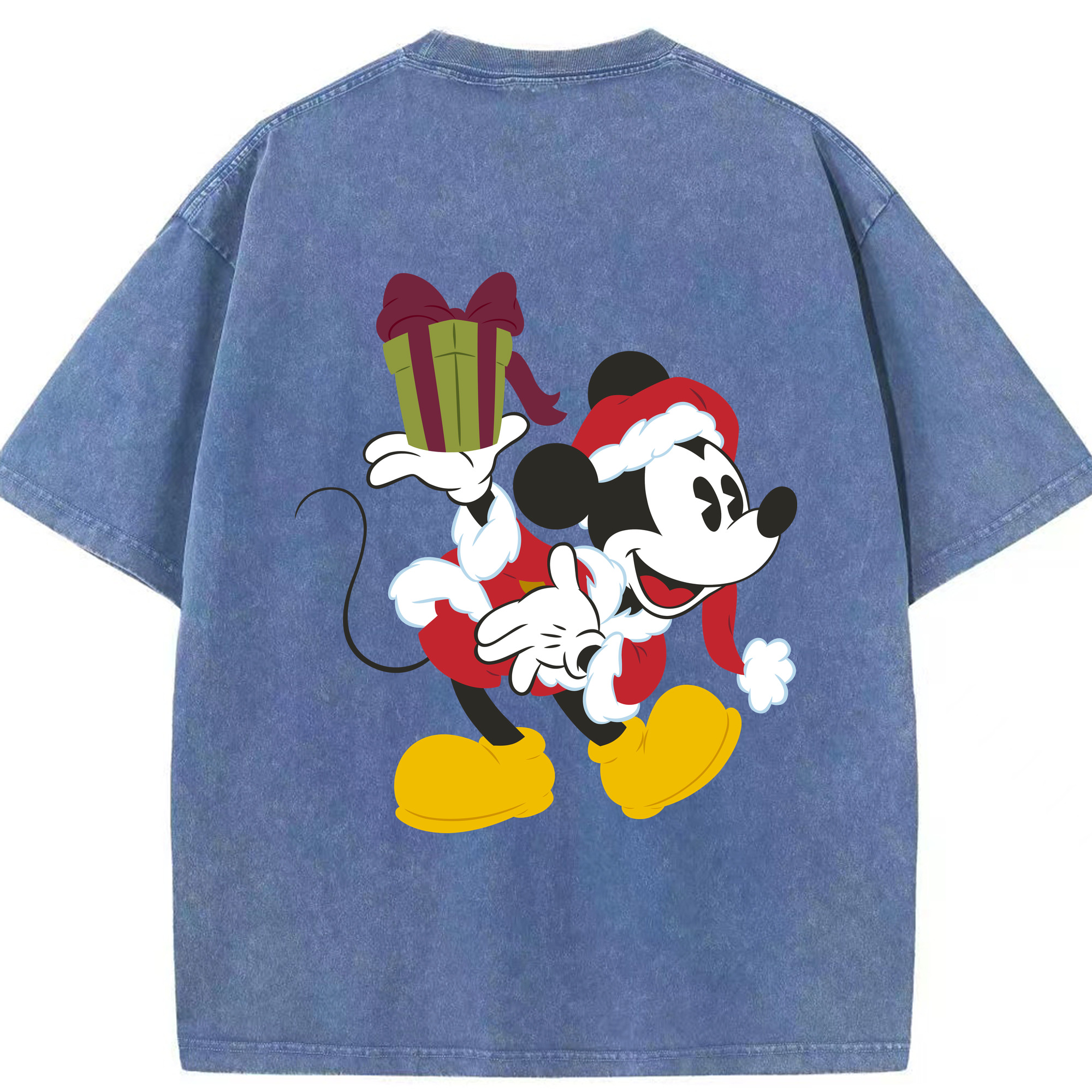 （画像用） ミッキーマウス Mickey Mouse 綿100% ヴィンテージ風 半袖Tシャツ（背面プリント）
