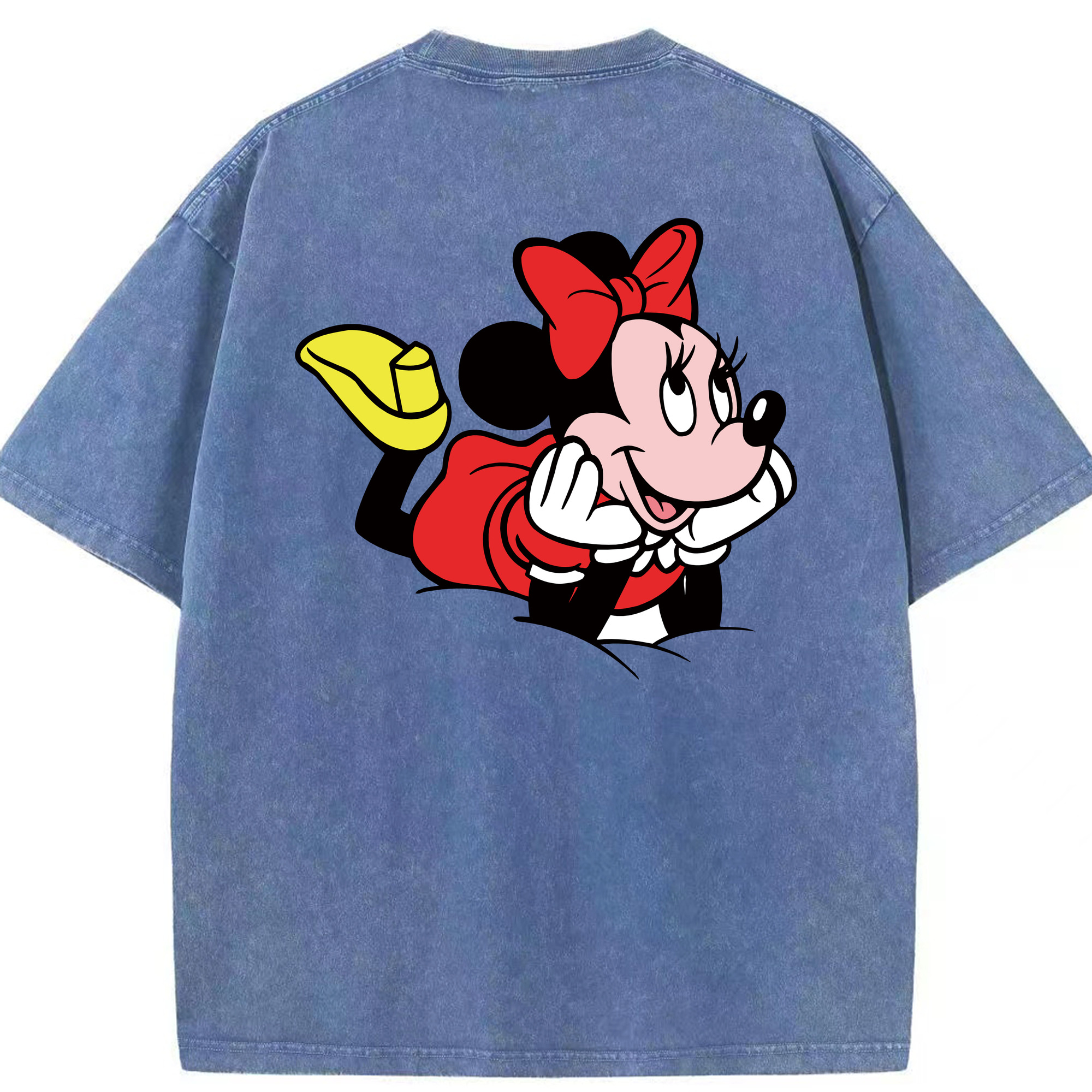 （画像用） ミッキーマウス Mickey Mouse 綿100% ヴィンテージ風 半袖Tシャツ（背面プリント）